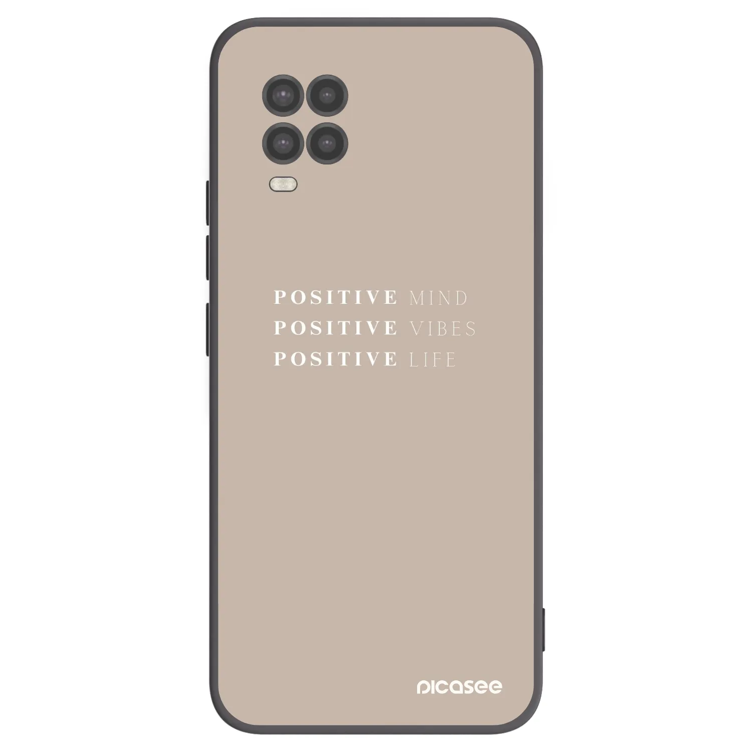 Picasee silikonowe czarne etui na Xiaomi Mi 10 Lite - Positive Vibes