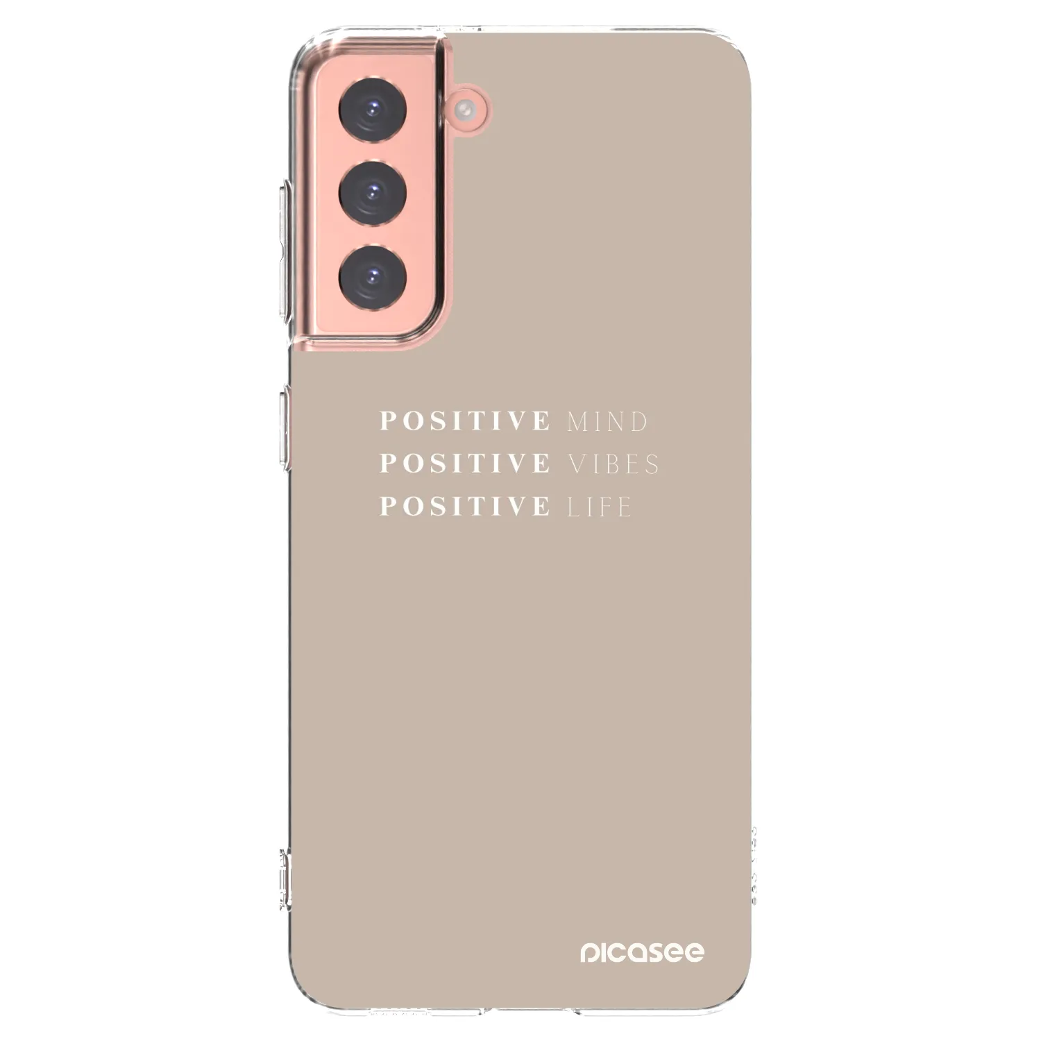 Picasee silikonowe przeźroczyste etui na Samsung Galaxy S21 5G G991B - Positive Vibes