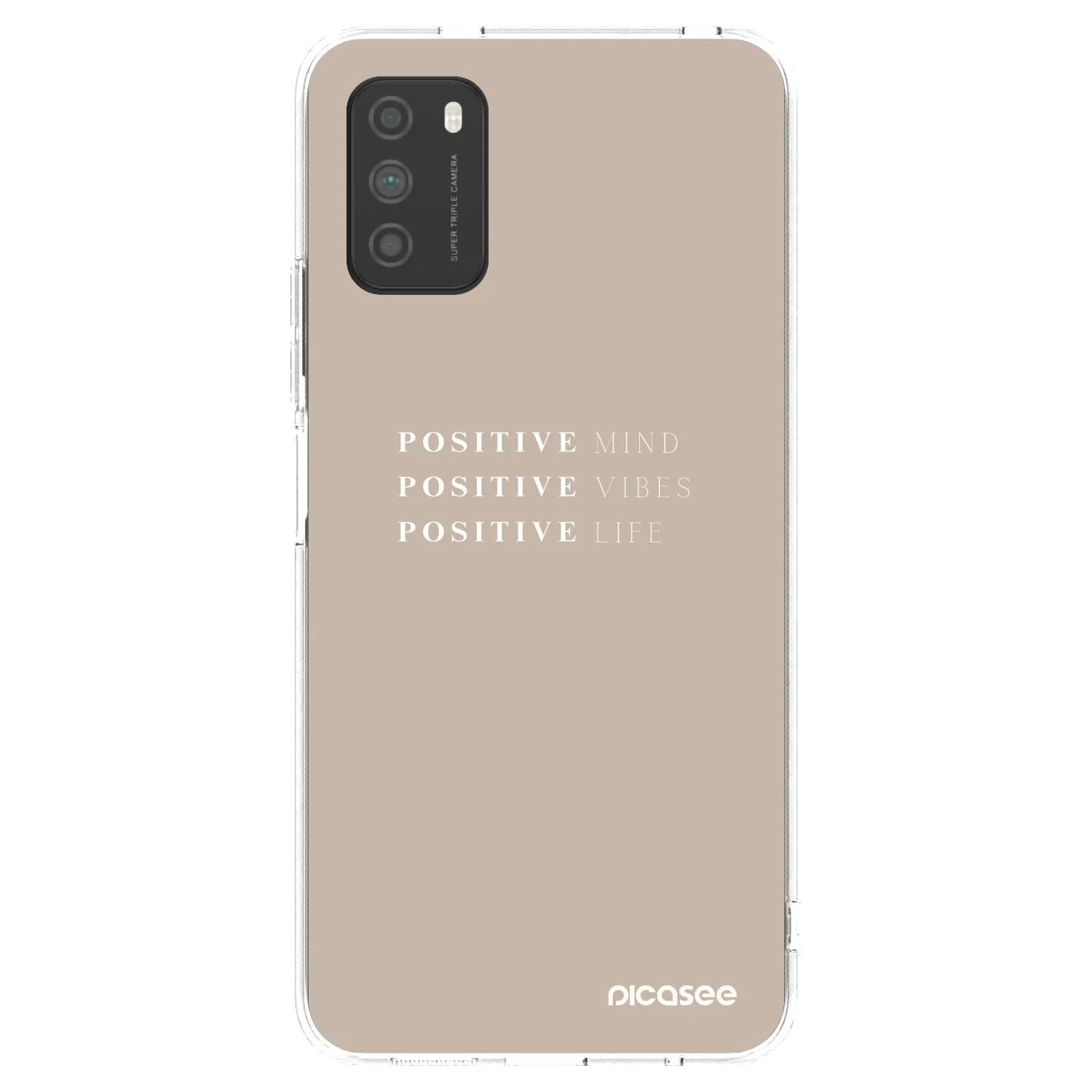 Picasee silikonowe przeźroczyste etui na Xiaomi Poco M3 - Positive Vibes