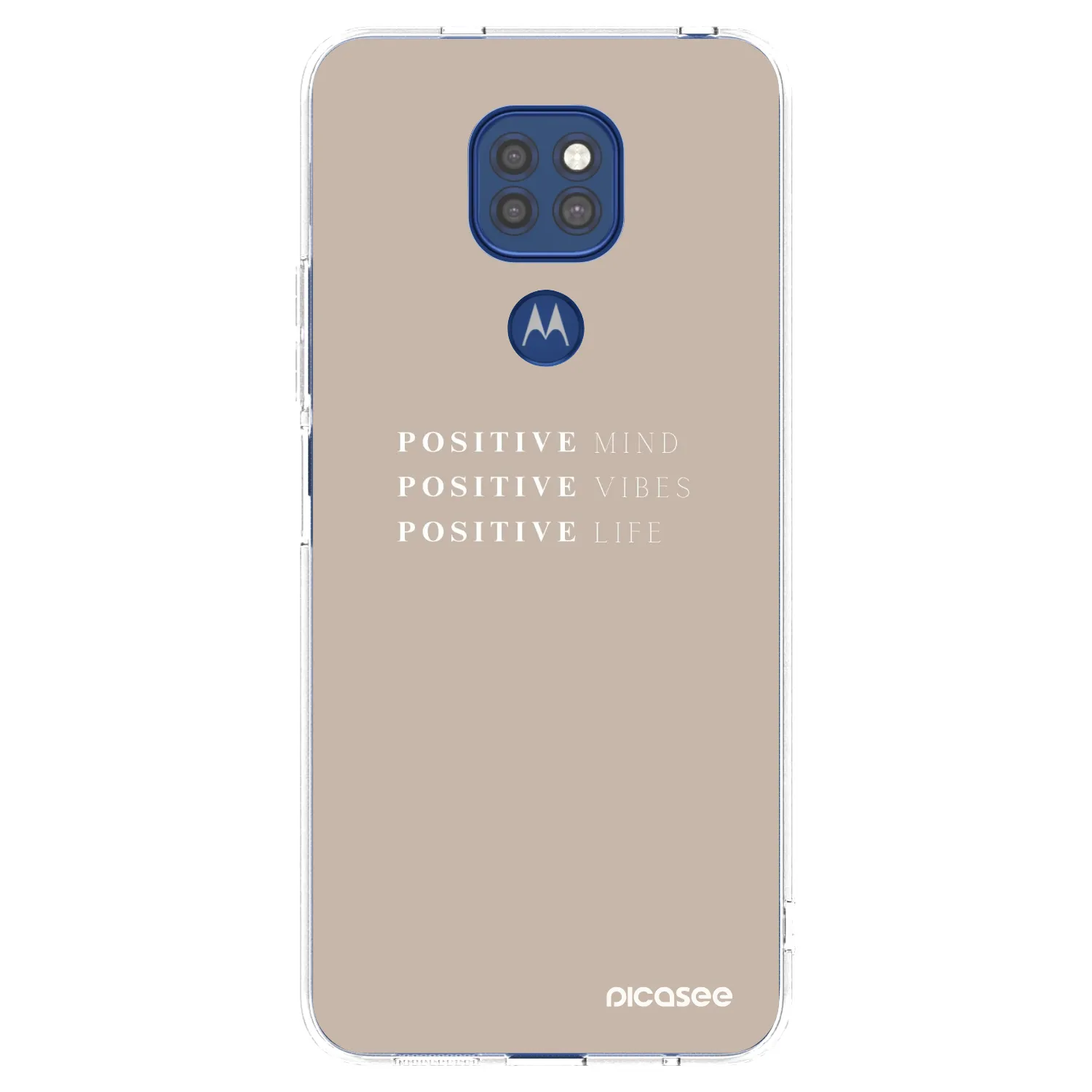 Picasee silikonowe przeźroczyste etui na Motorola Moto G9 Play - Positive Vibes