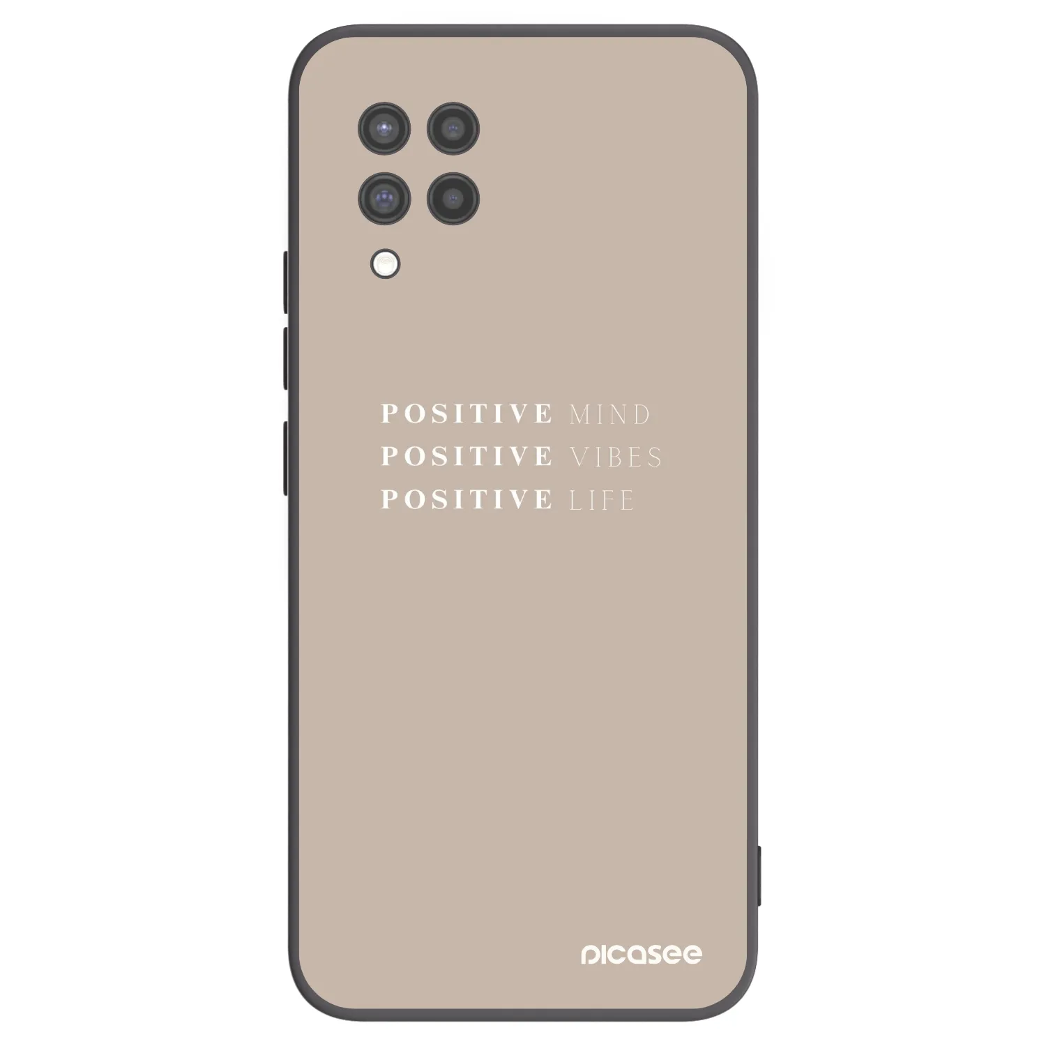 Picasee silikonowe czarne etui na Samsung Galaxy A42 A426B - Positive Vibes