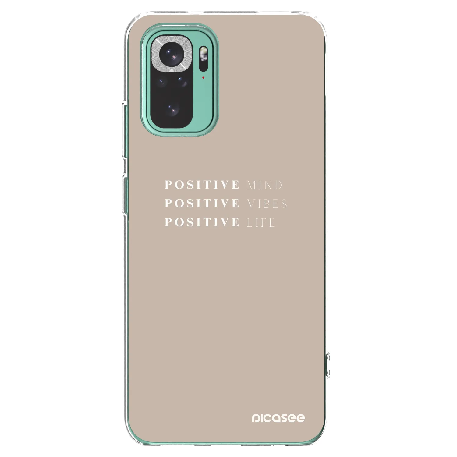 Picasee silikonowe przeźroczyste etui na Xiaomi Redmi Note 10 Pro - Positive Vibes