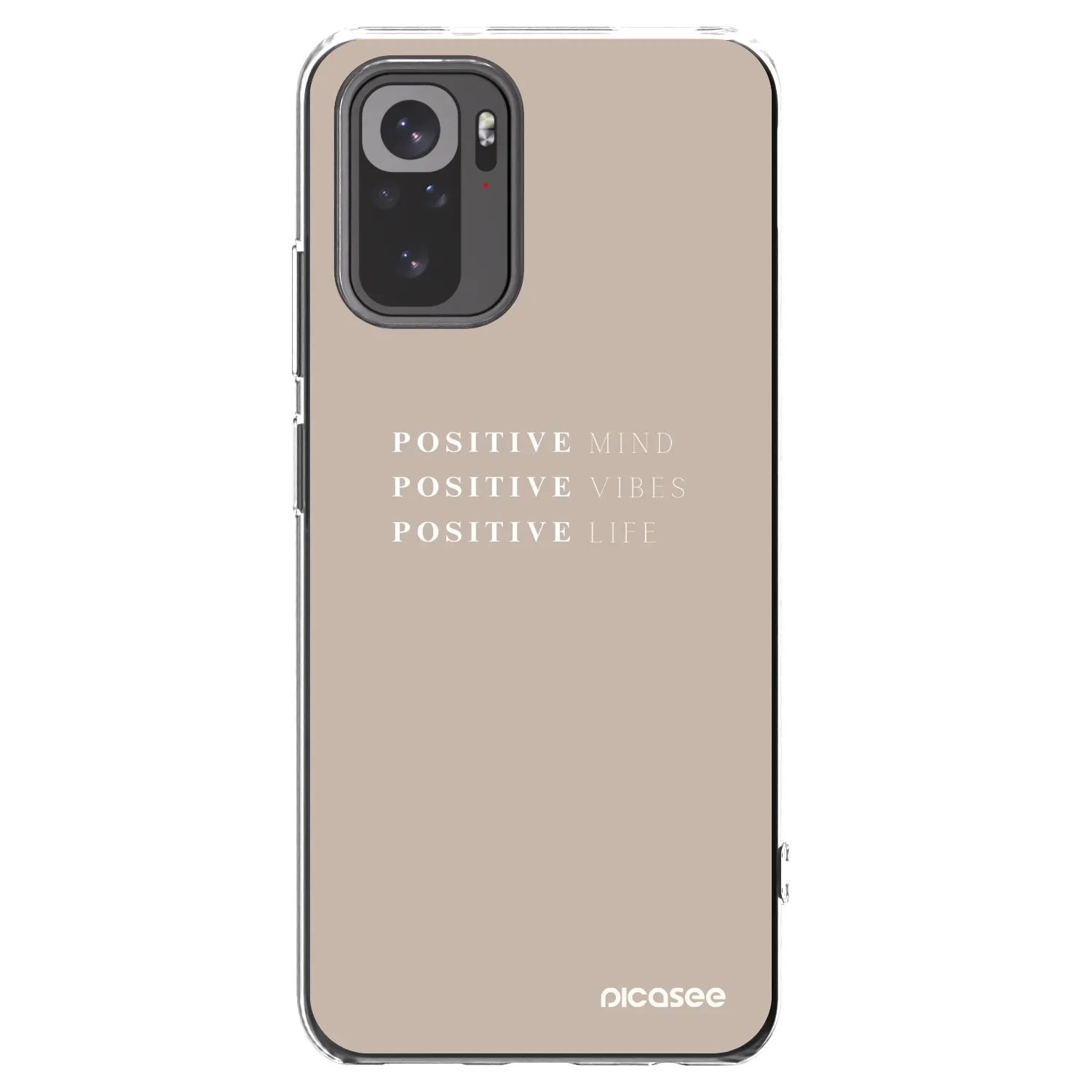 Picasee silikonowe przeźroczyste etui na Xiaomi Redmi Note 10S - Positive Vibes