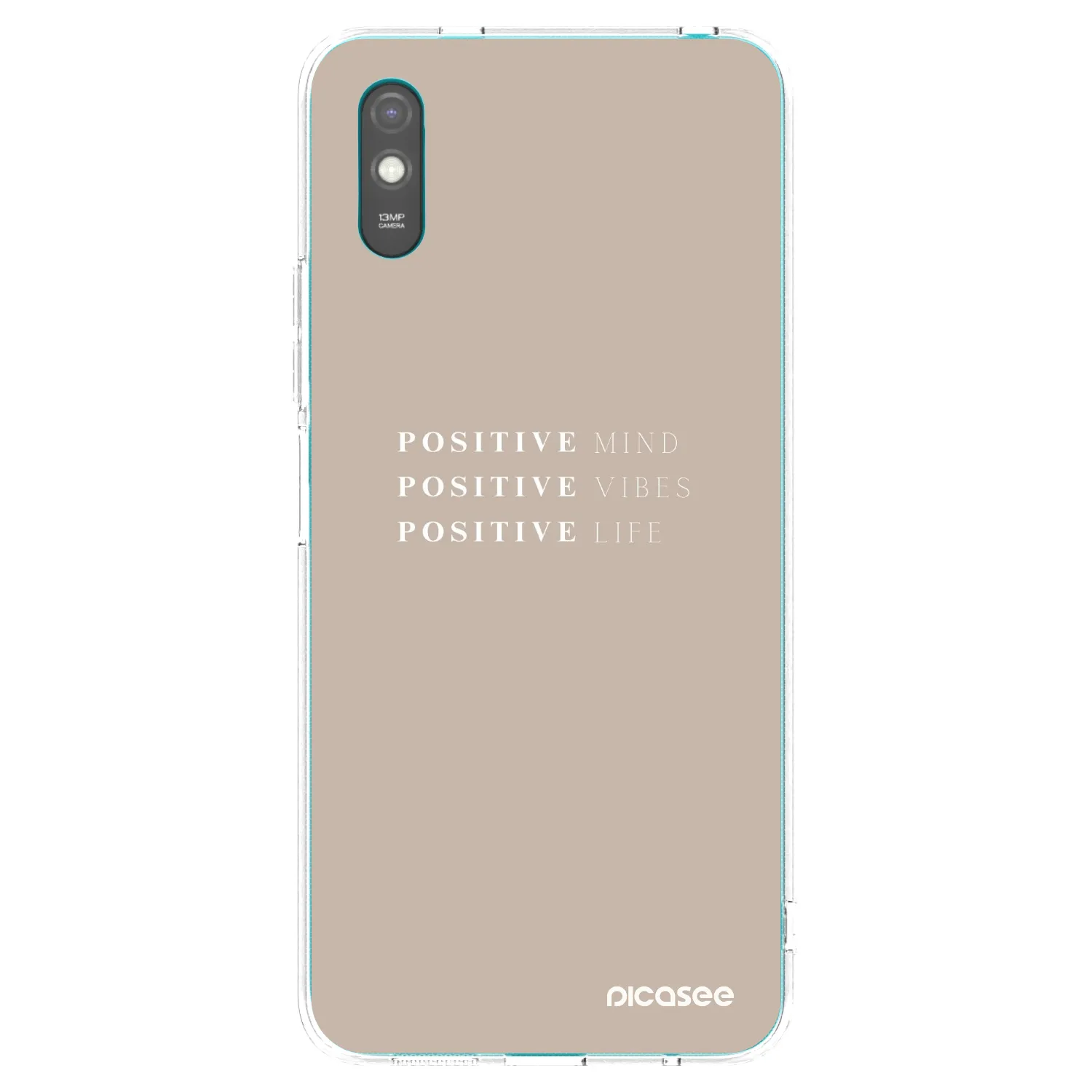 Picasee silikonowe przeźroczyste etui na Xiaomi Redmi 9AT - Positive Vibes