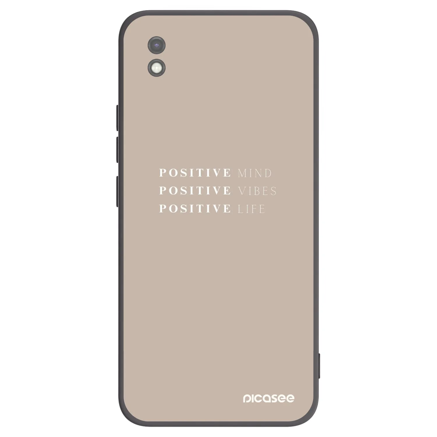 Picasee silikonowe czarne etui na Xiaomi Redmi 9AT - Positive Vibes