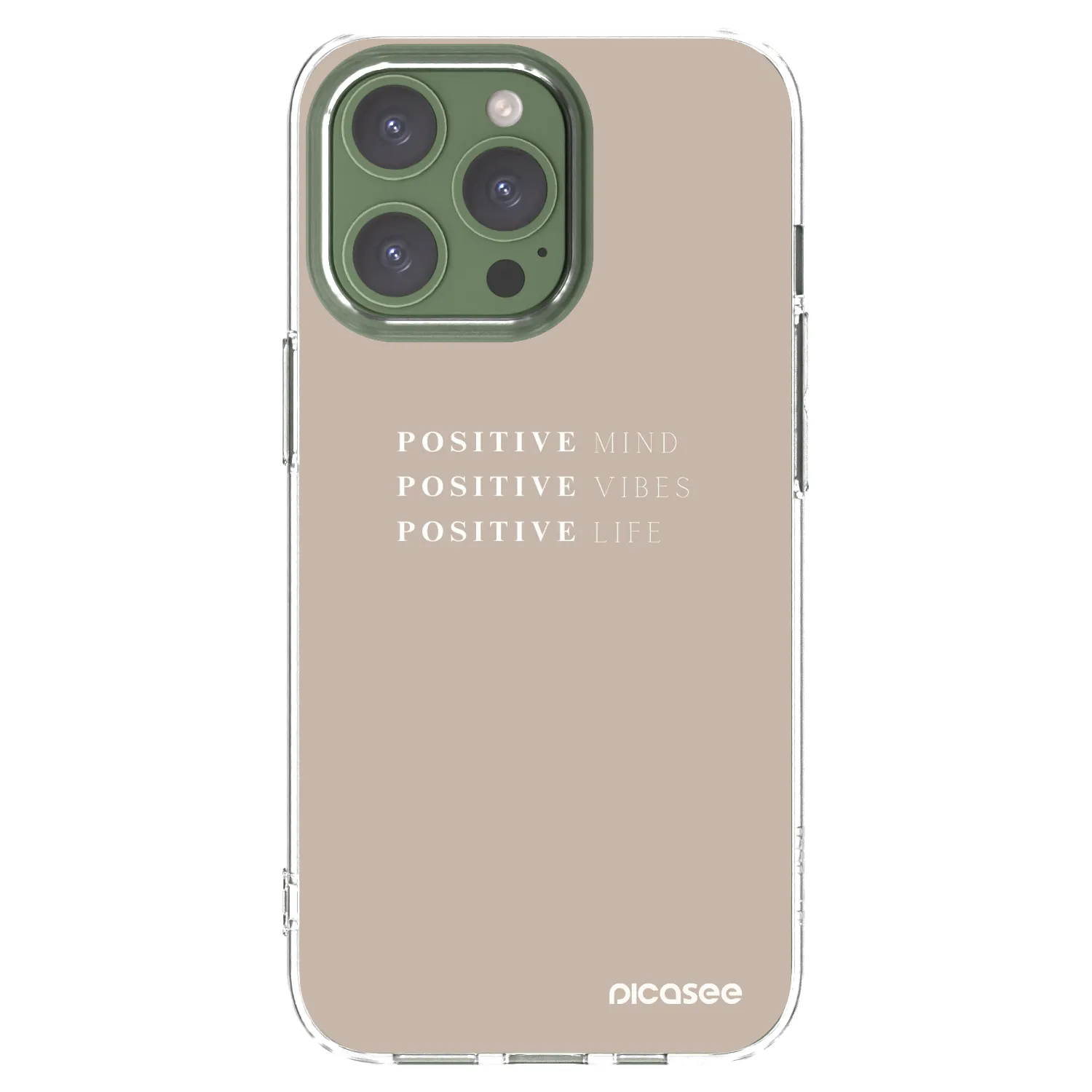 Picasee silikonowe przeźroczyste etui na Apple iPhone 13 Pro - Positive Vibes