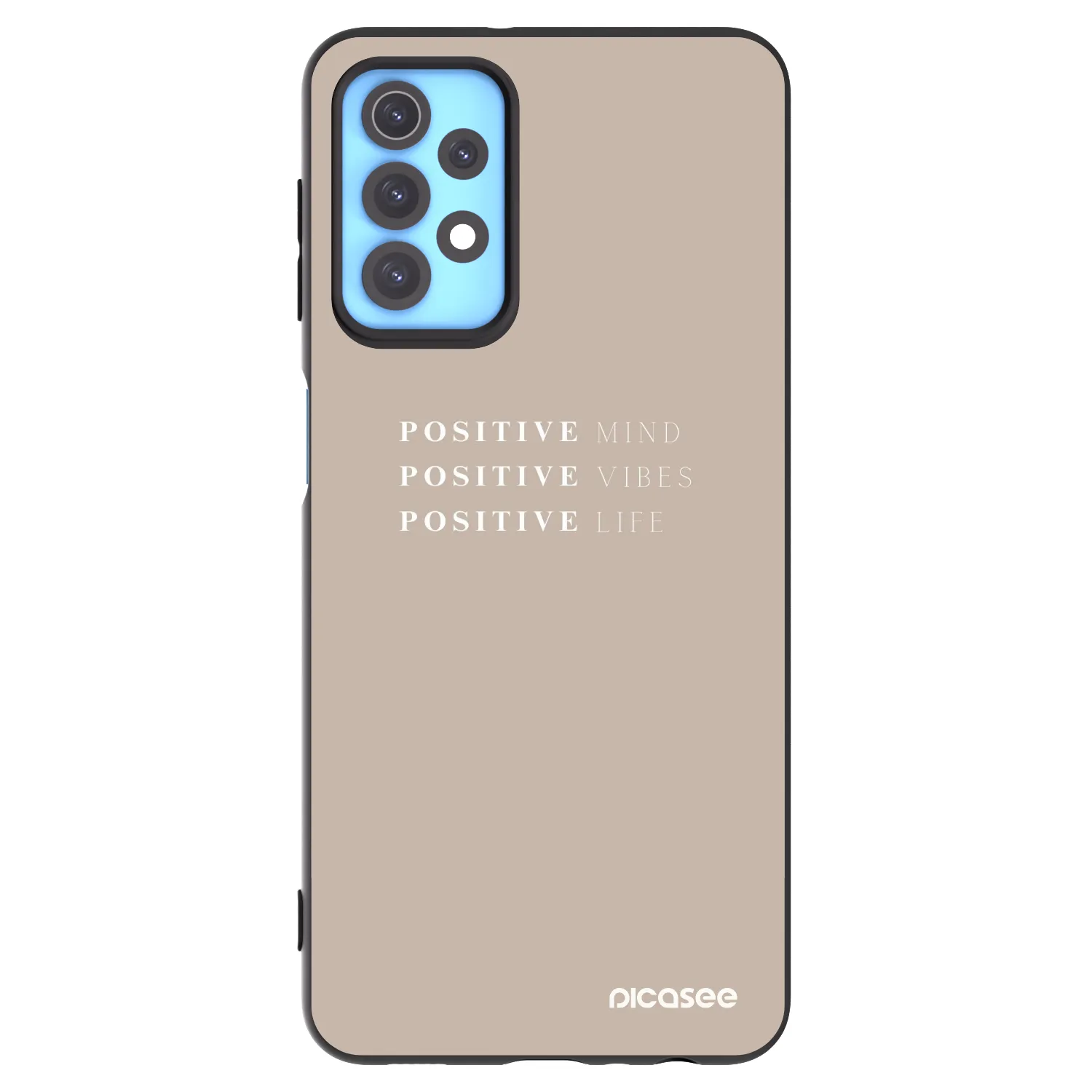 Picasee silikonowe czarne etui na Samsung Galaxy A32 4G SM-A325F - Positive Vibes