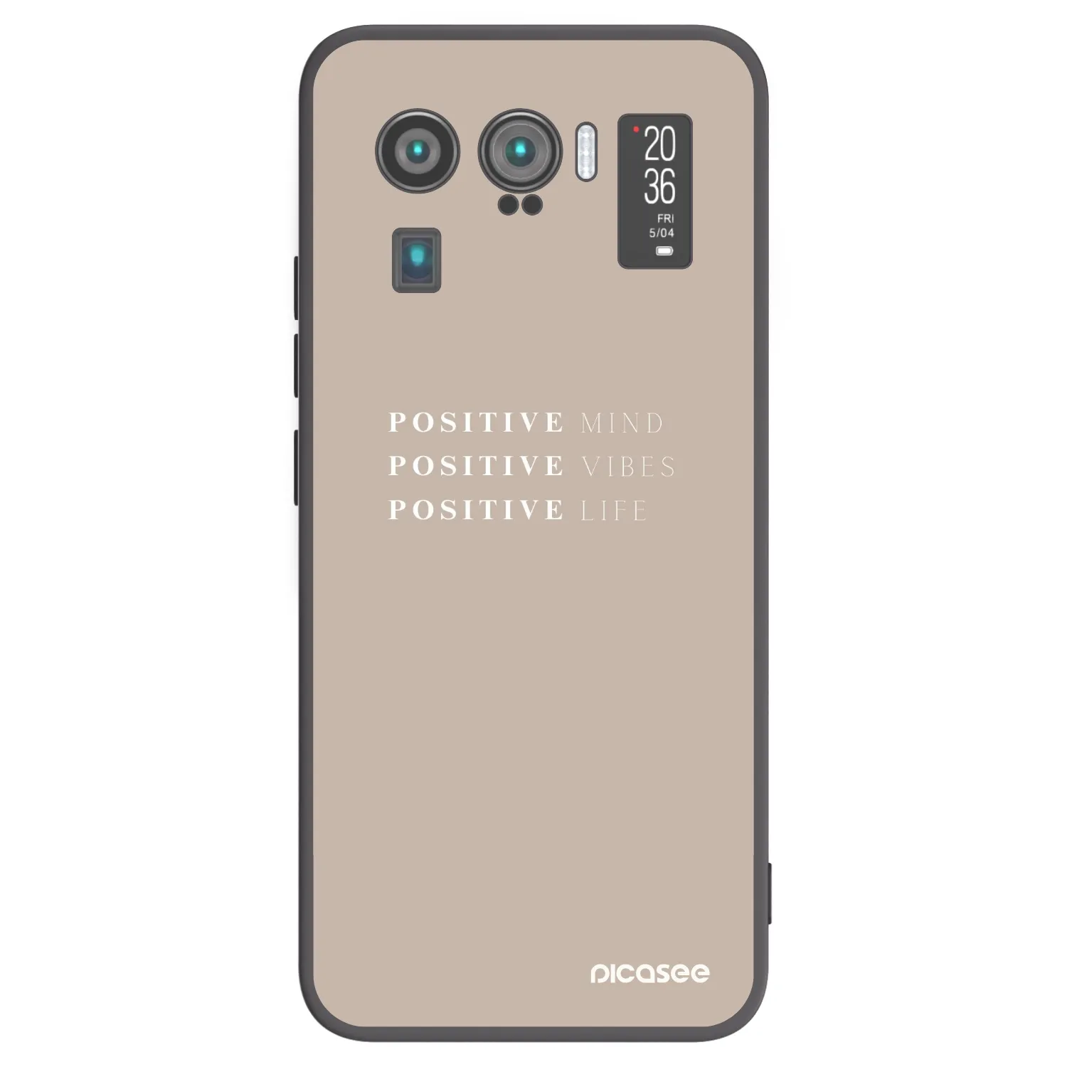 Picasee silikonowe czarne etui na Xiaomi Mi 11 Ultra - Positive Vibes