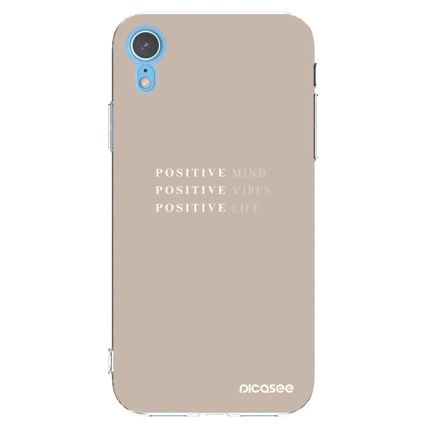 Picasee silikonowe przeźroczyste etui na Apple iPhone XR - Positive Vibes