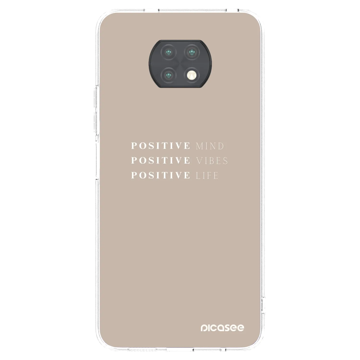 Picasee silikonowe przeźroczyste etui na Xiaomi Redmi Note 9T - Positive Vibes