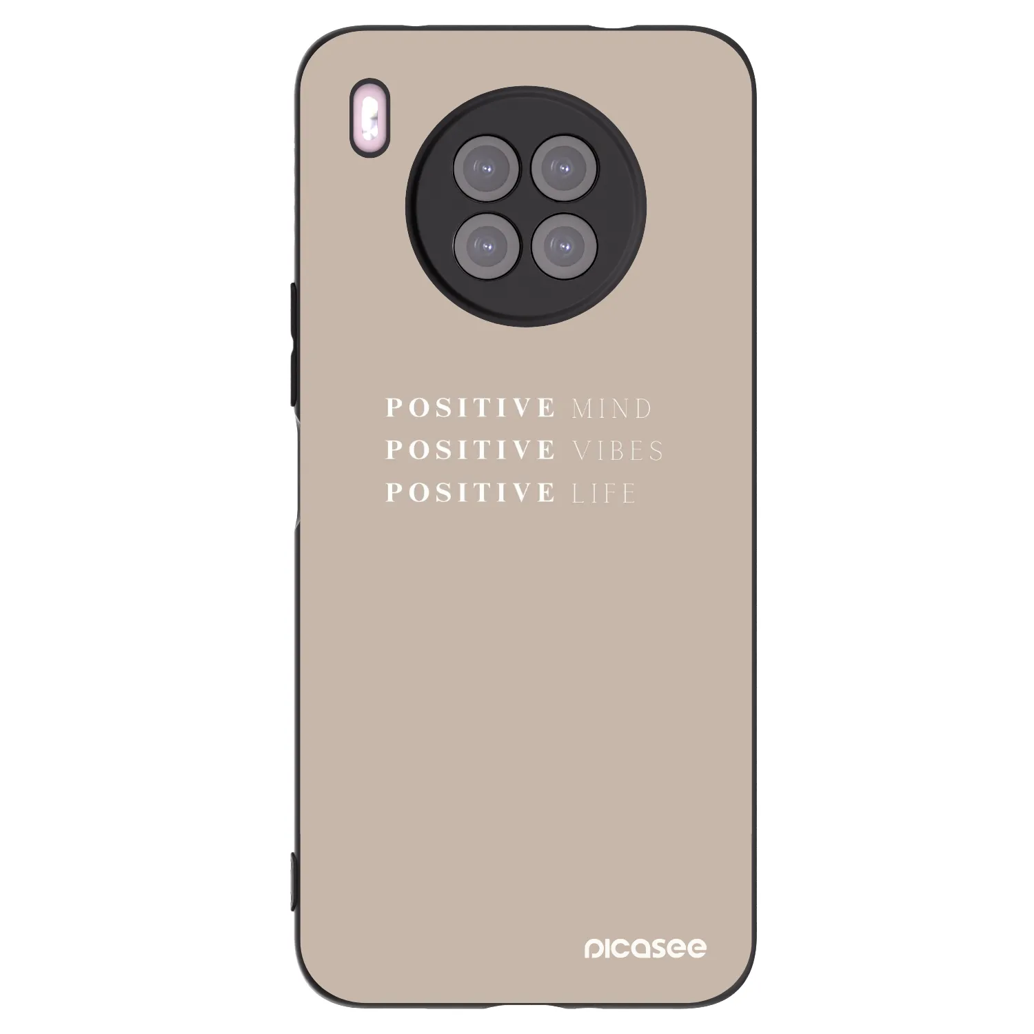 Picasee silikonowe czarne etui na Huawei Nova 8i - Positive Vibes