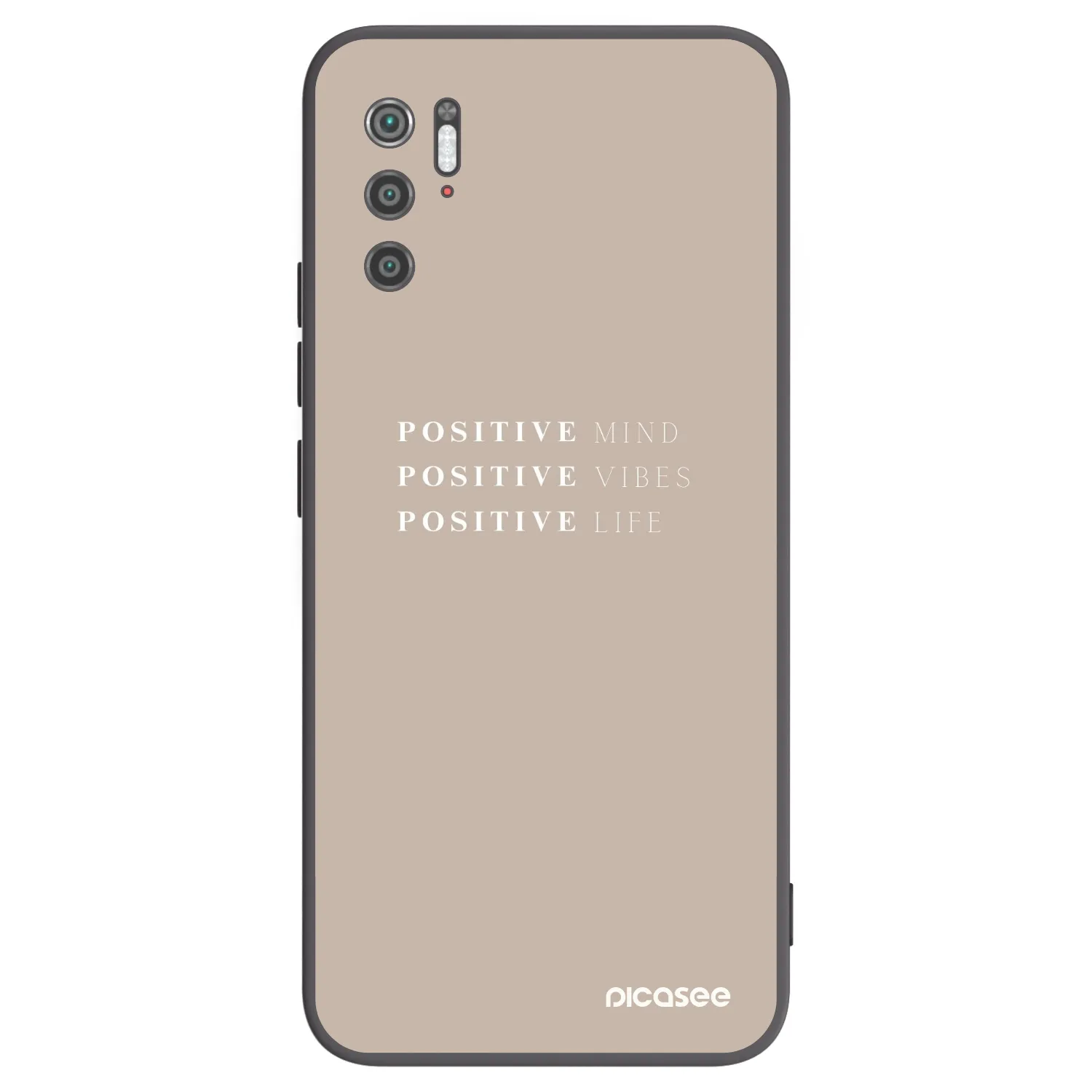 Picasee silikonowe czarne etui na Xiaomi Poco M3 Pro 5G - Positive Vibes