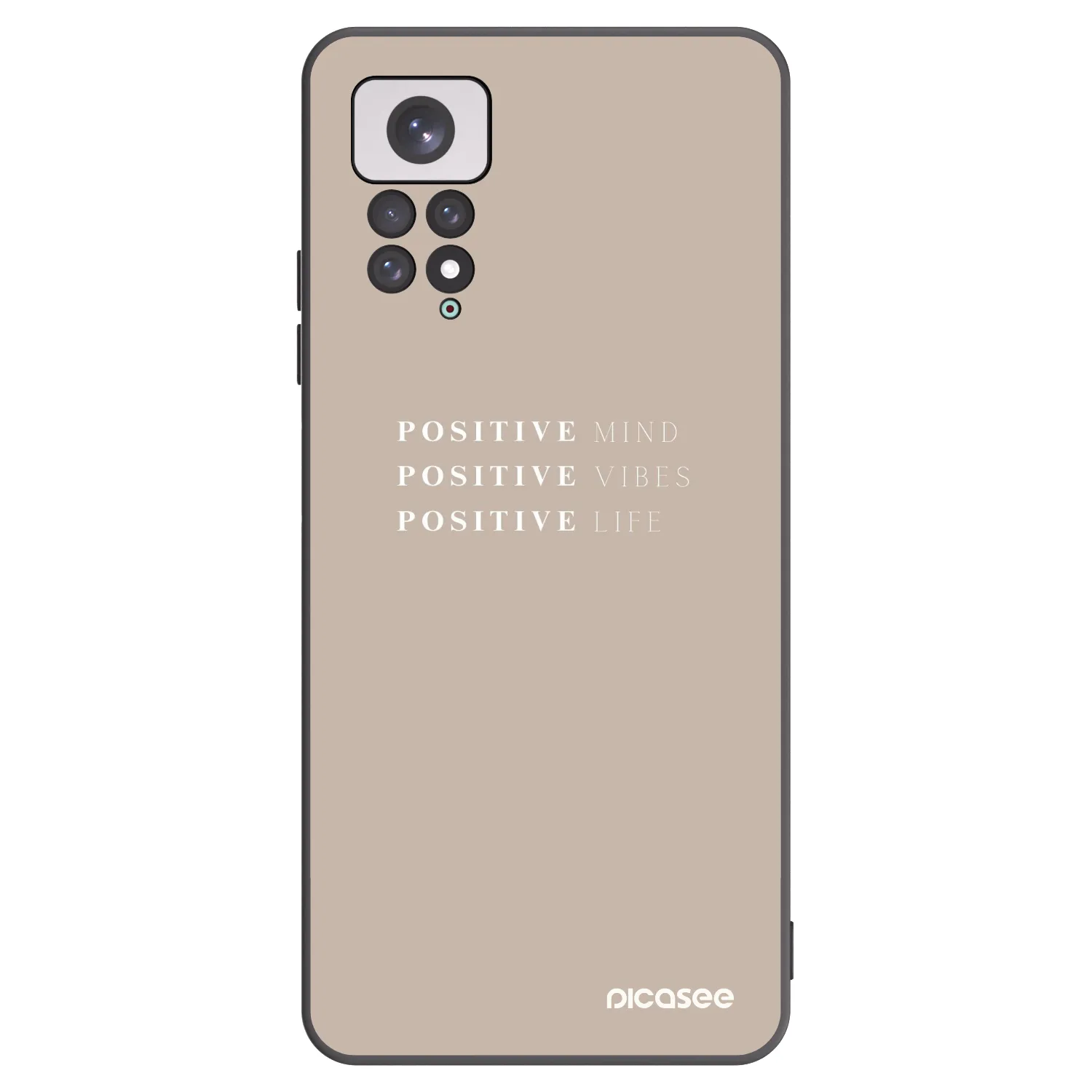 Picasee silikonowe czarne etui na Xiaomi Redmi Note 11 - Positive Vibes