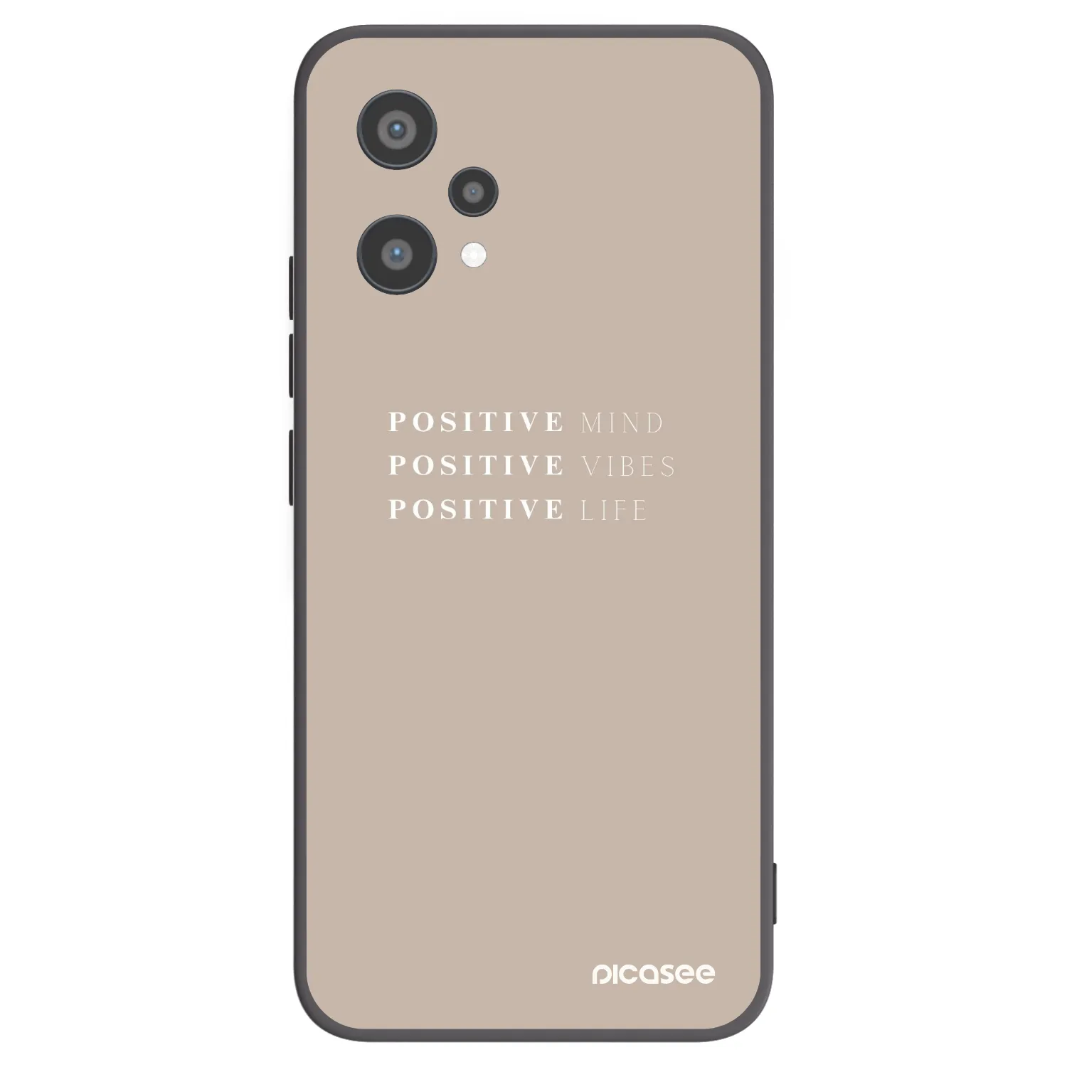 Picasee silikonowe czarne etui na Realme 9 Pro 5G - Positive Vibes