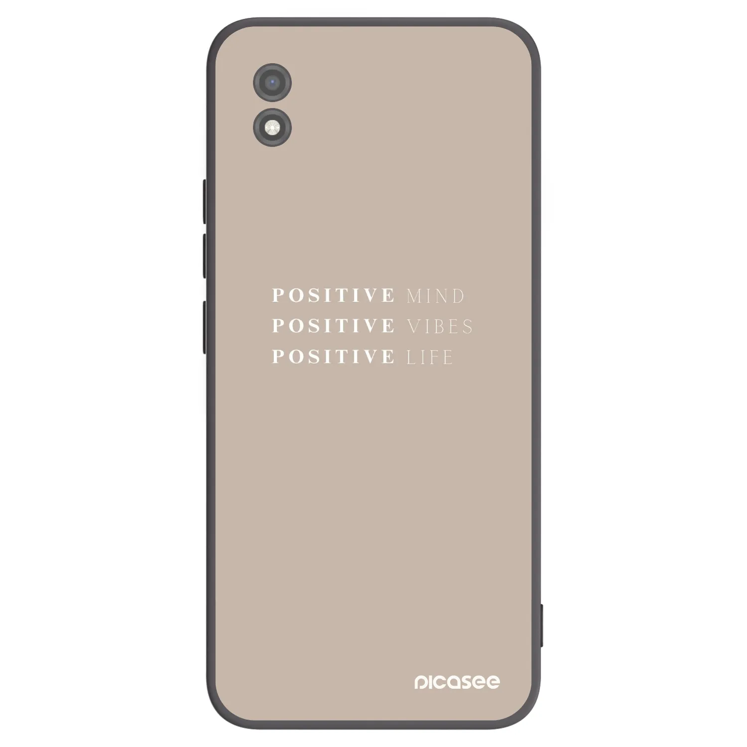 Picasee silikonowe czarne etui na Realme C11 (2021) - Positive Vibes