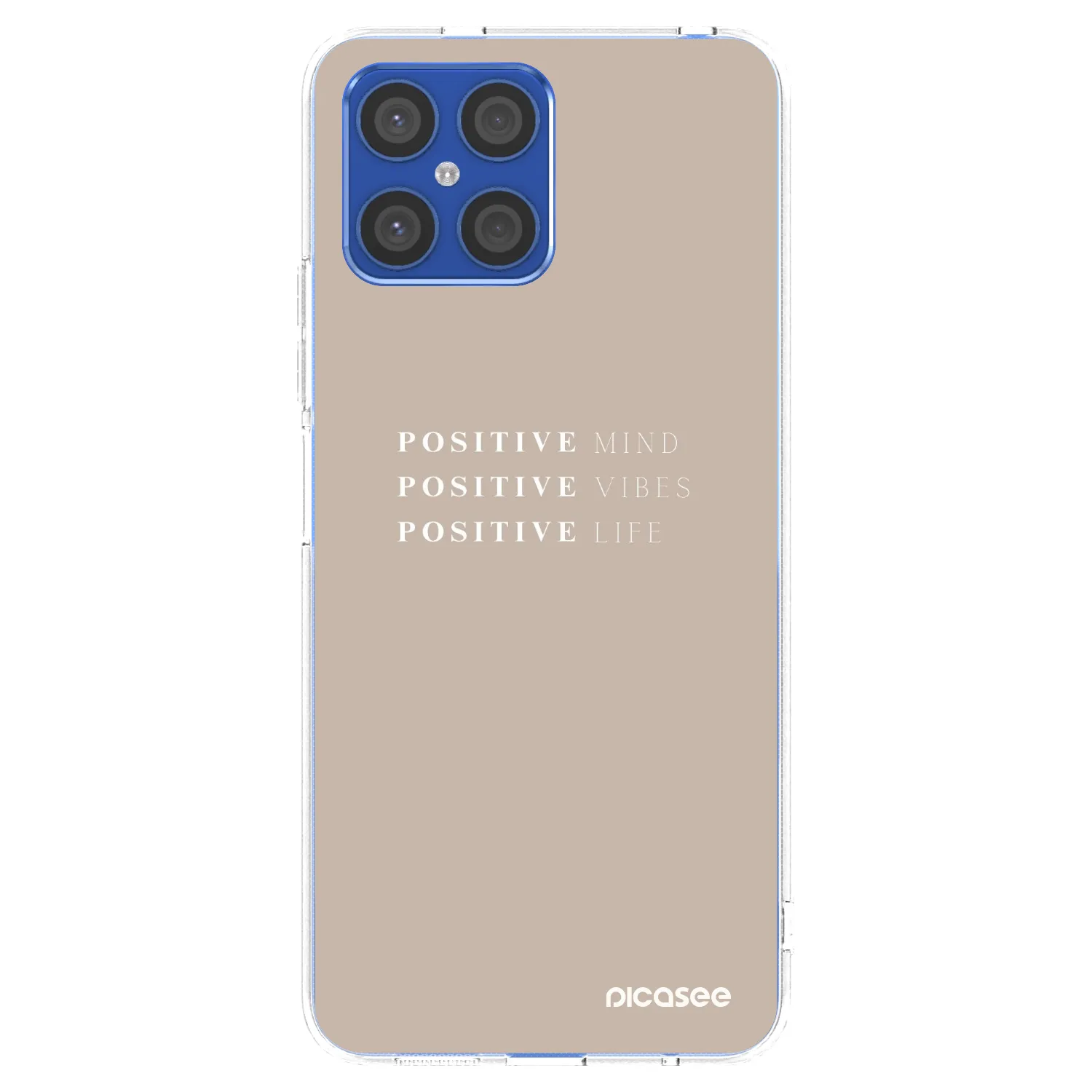 Picasee silikonowe przeźroczyste etui na Honor X8 4G - Positive Vibes