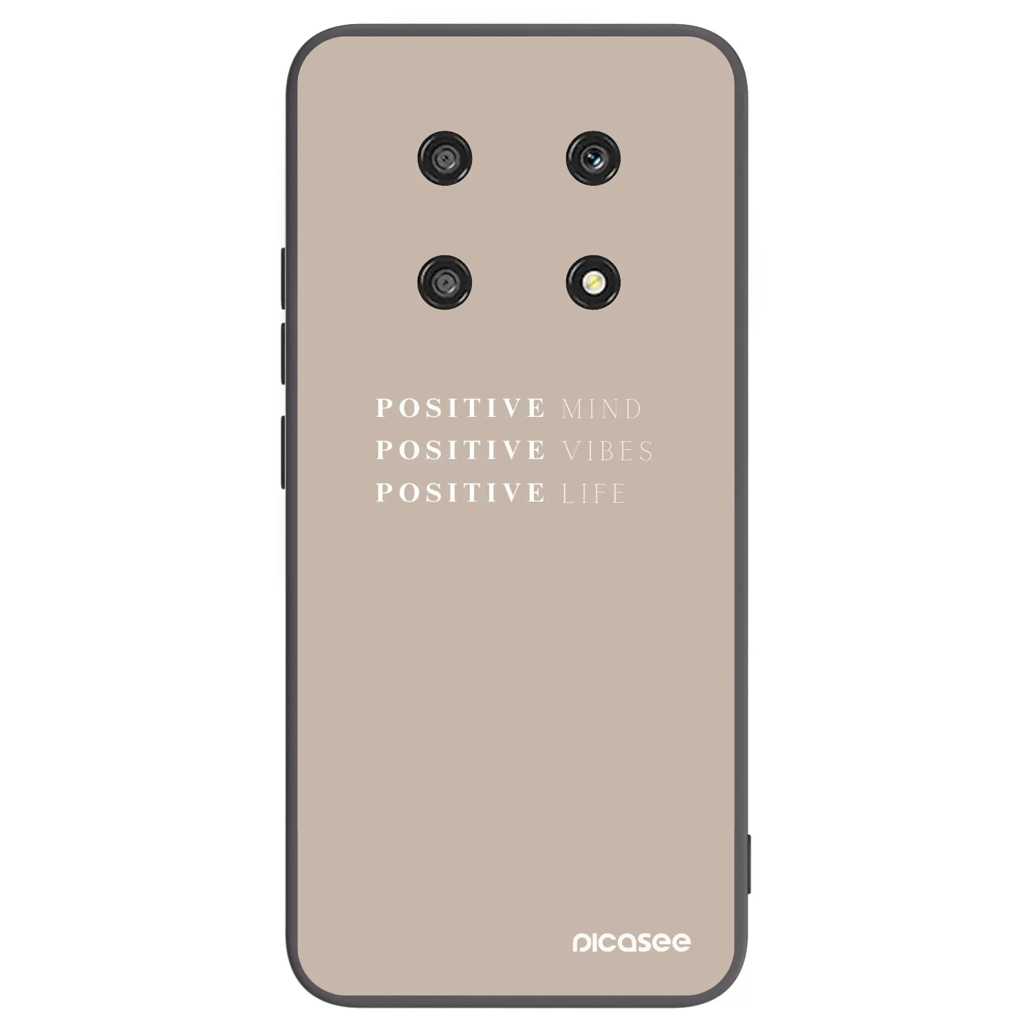 Picasee silikonowe czarne etui na Honor Magic4 Lite 5G - Positive Vibes