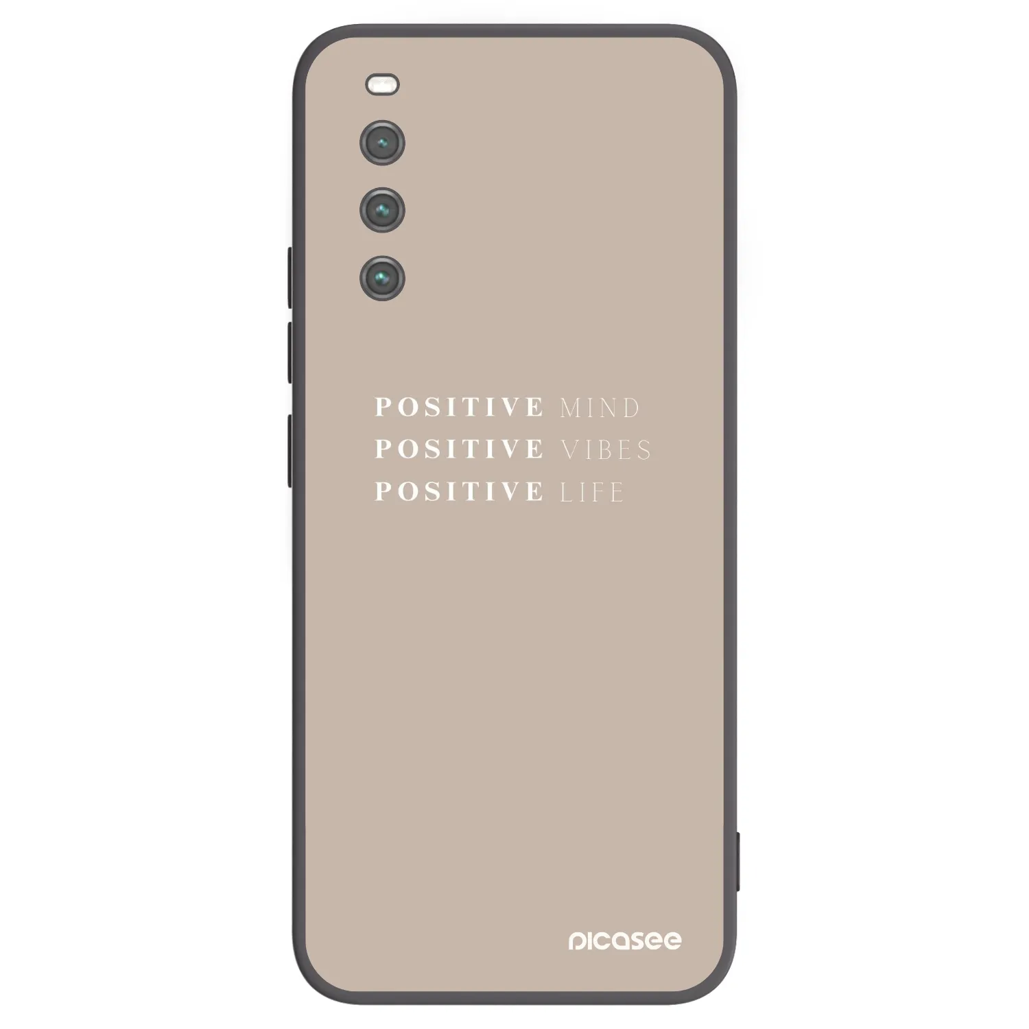 Picasee silikonowe czarne etui na Sony Xperia 10 IV 5G - Positive Vibes