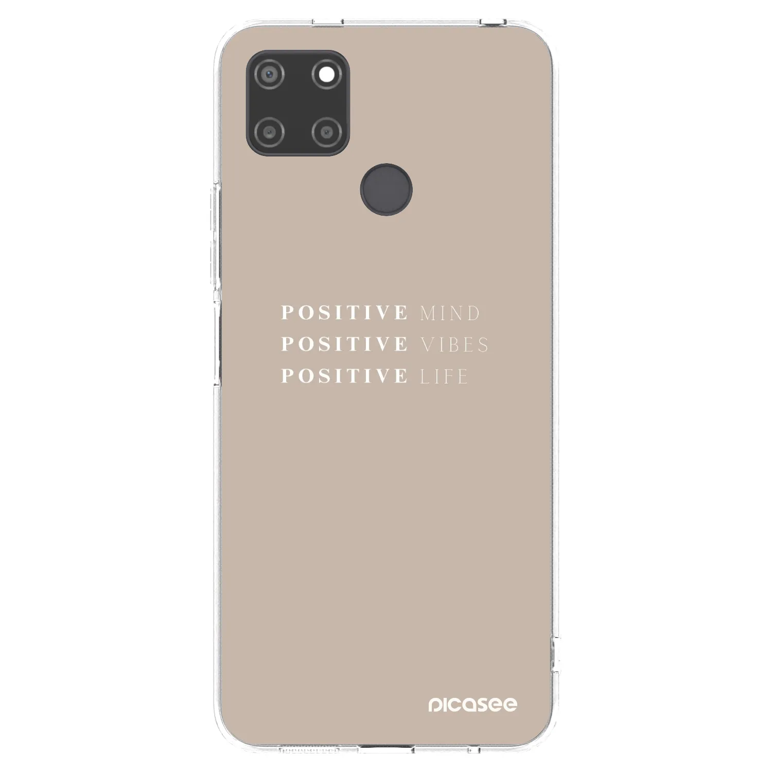 Picasee silikonowe przeźroczyste etui na Realme C21Y - Positive Vibes