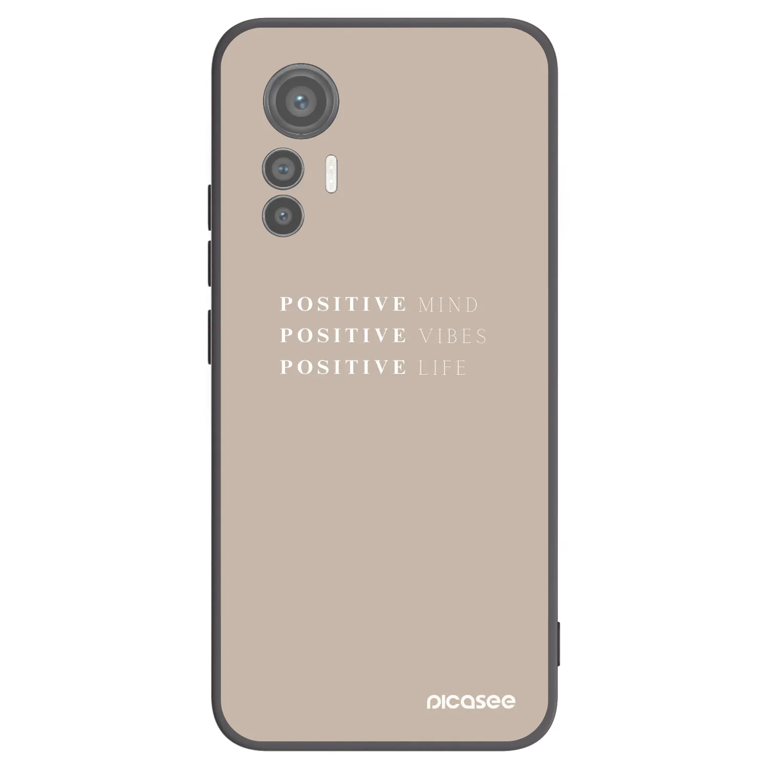 Picasee silikonowe czarne etui na Xiaomi 12 Lite - Positive Vibes