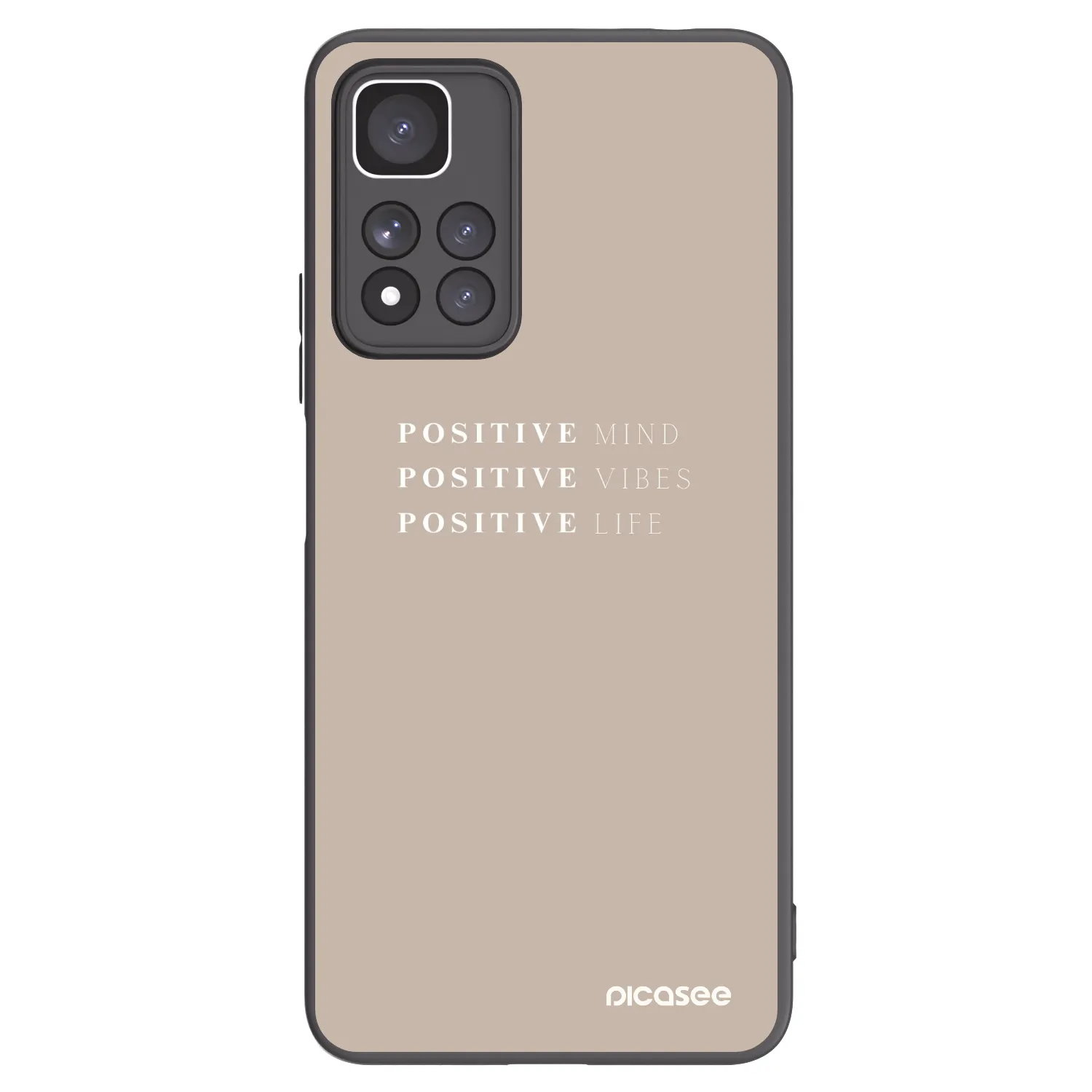 Picasee silikonowe czarne etui na Xiaomi Redmi Note 11 Pro+ 5G - Positive Vibes