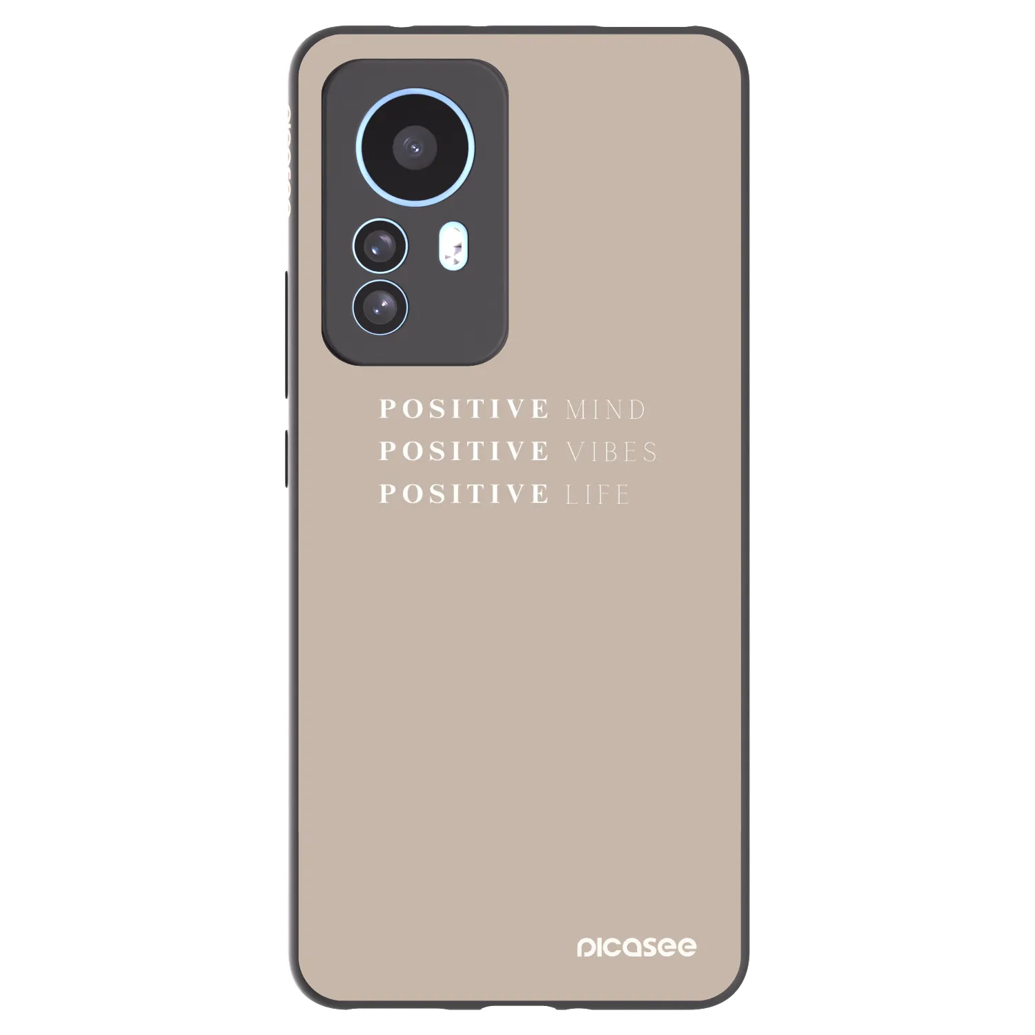 Picasee silikonowe czarne etui na Xiaomi 12T Pro - Positive Vibes