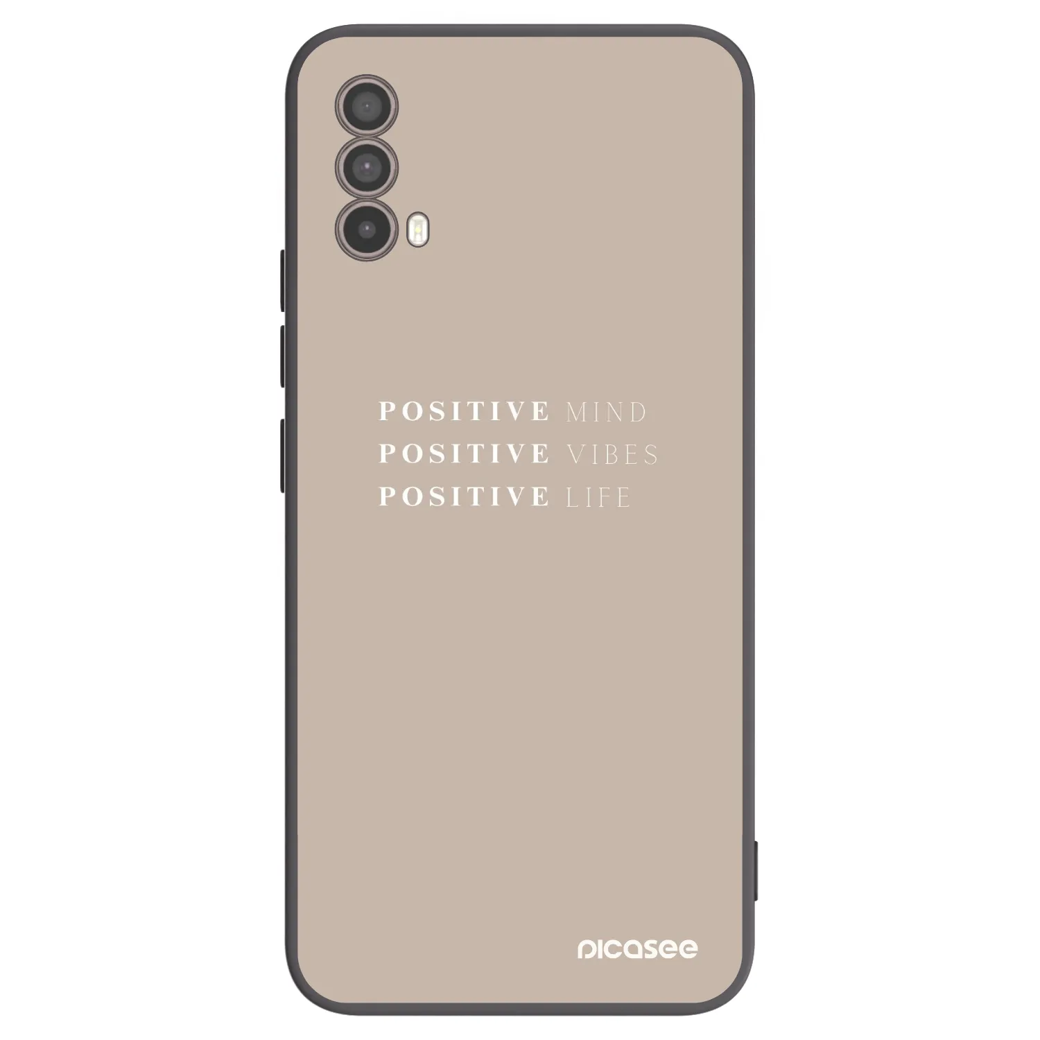 Picasee silikonowe czarne etui na Motorola Moto E40 - Positive Vibes