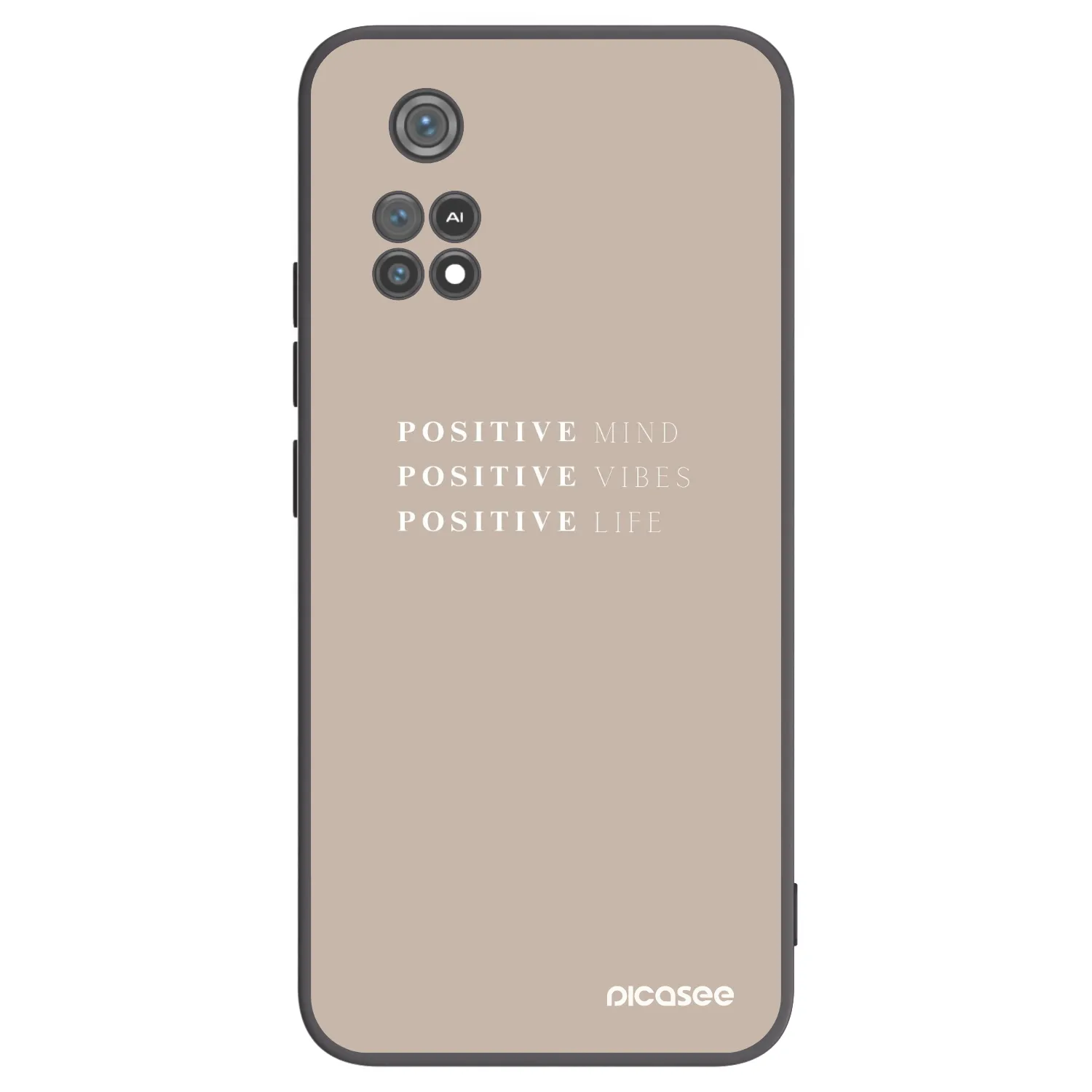 Picasee silikonowe czarne etui na Xiaomi Poco M4 Pro - Positive Vibes