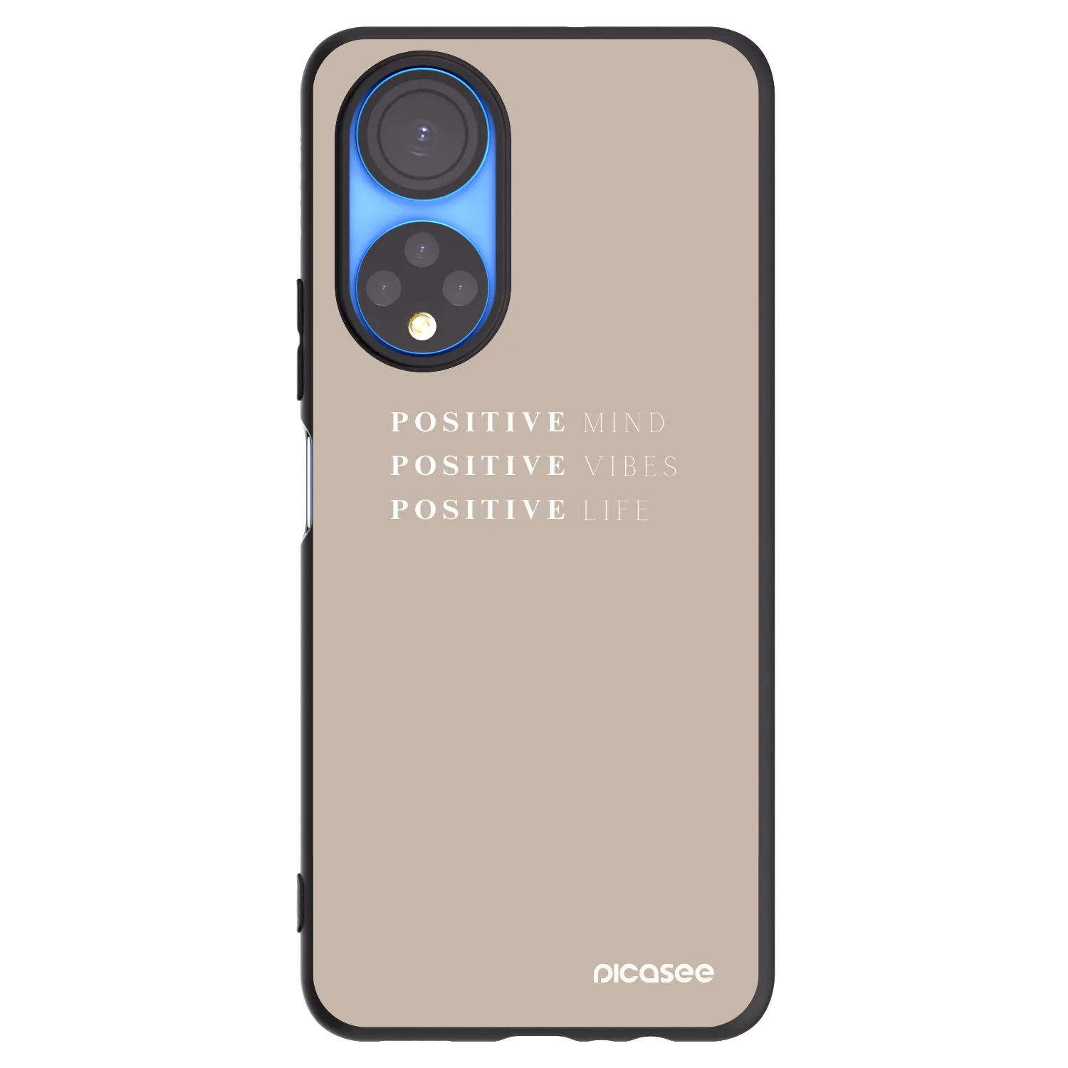 Picasee silikonowe czarne etui na Honor X7 - Positive Vibes