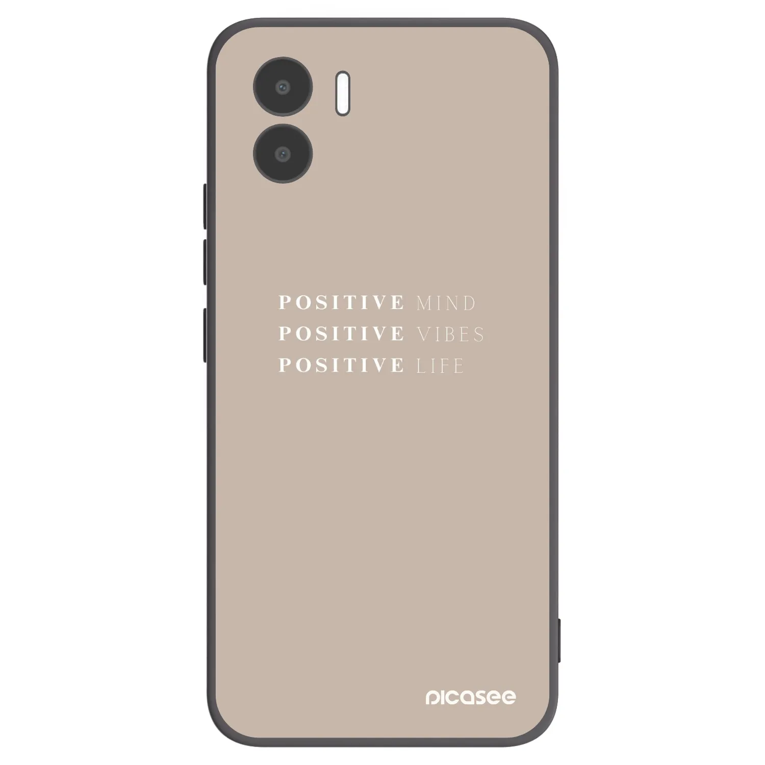 Picasee silikonowe czarne etui na Xiaomi Redmi A1 - Positive Vibes