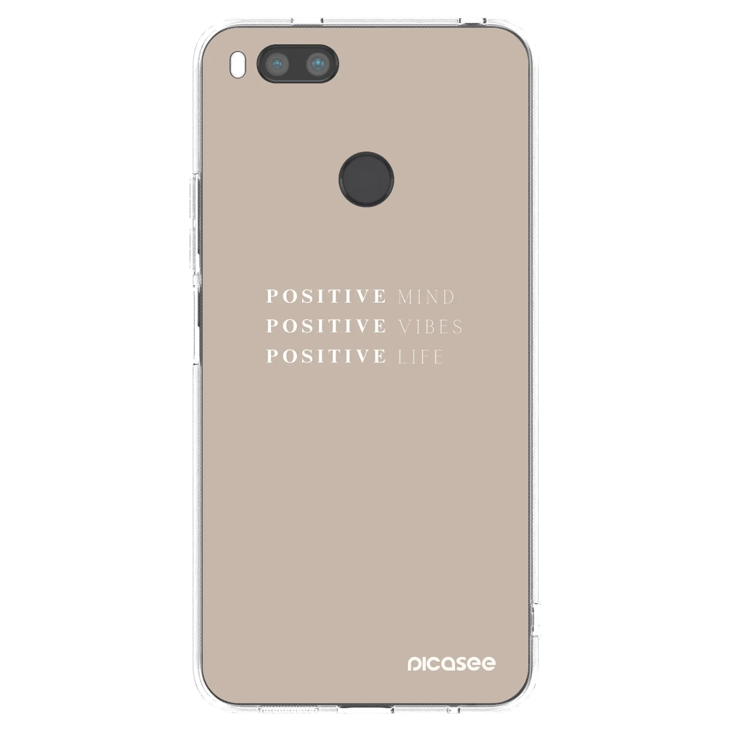 Picasee silikonowe przeźroczyste etui na Xiaomi Redmi A1 - Positive Vibes