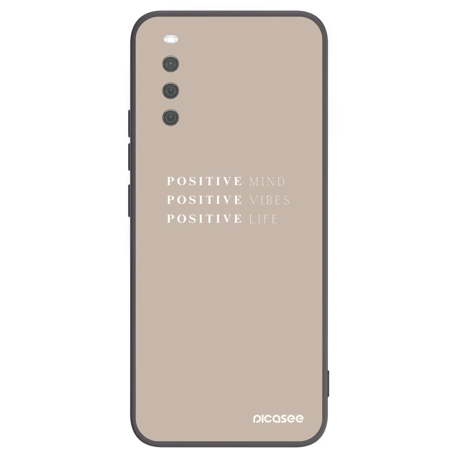 Picasee silikonowe czarne etui na Sony Xperia 10 III - Positive Vibes