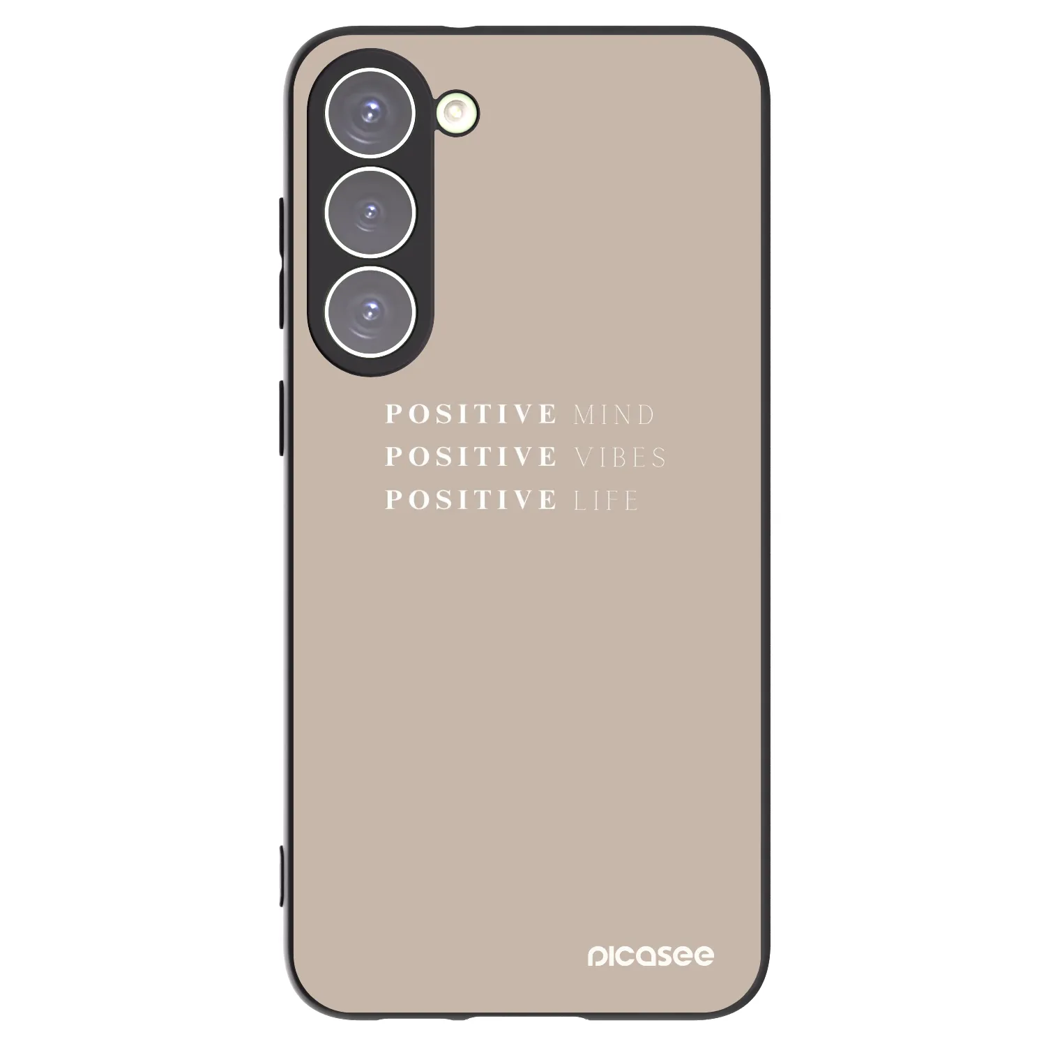 Picasee silikonowe czarne etui na Samsung Galaxy S23+ 5G - Positive Vibes