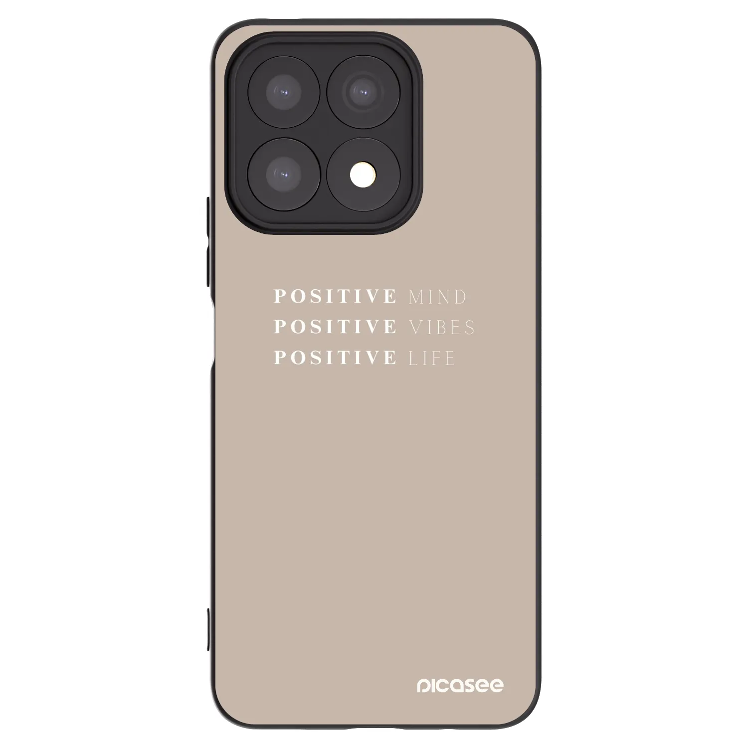 Picasee silikonowe czarne etui na Honor X8a - Positive Vibes