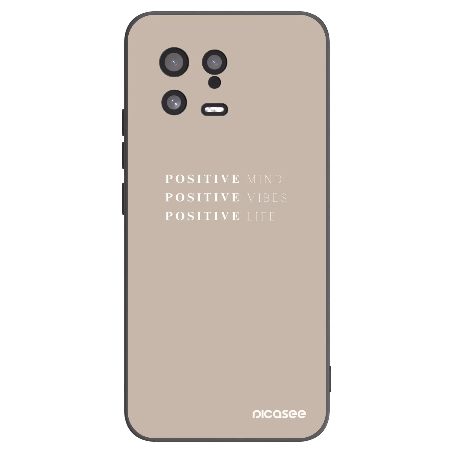 Picasee silikonowe czarne etui na Xiaomi 13 - Positive Vibes