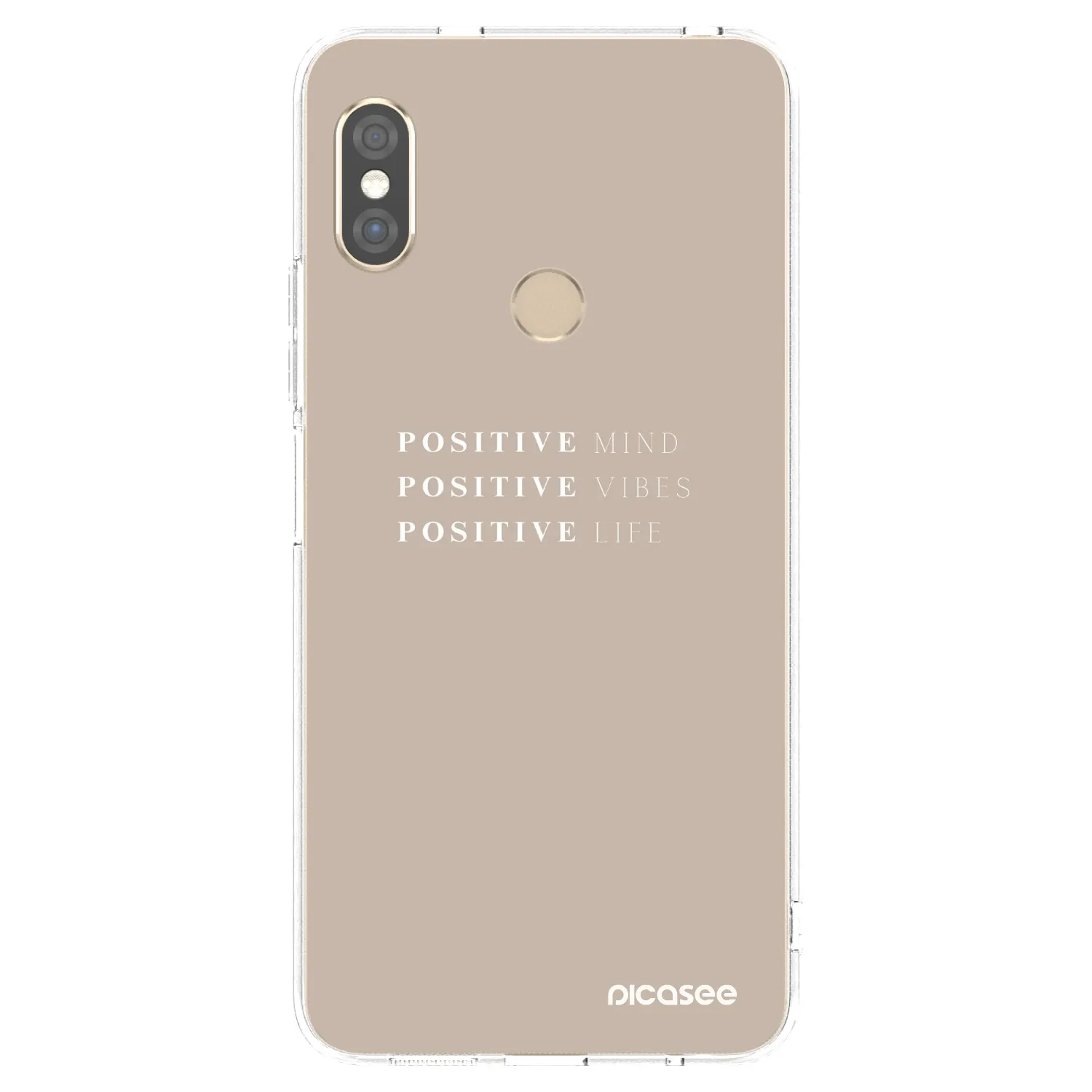 Picasee silikonowe przeźroczyste etui na Xiaomi Redmi Note 5 Global - Positive Vibes