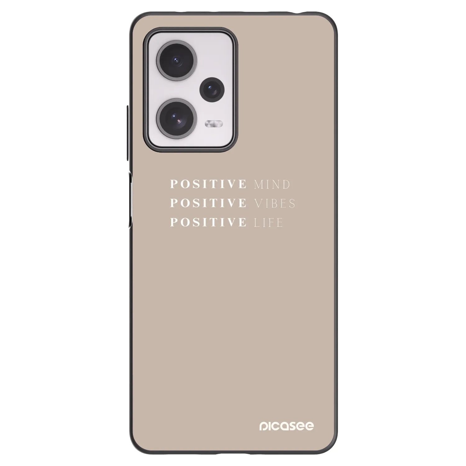 Picasee silikonowe czarne etui na Xiaomi Redmi Note 12 Pro+ 5G - Positive Vibes