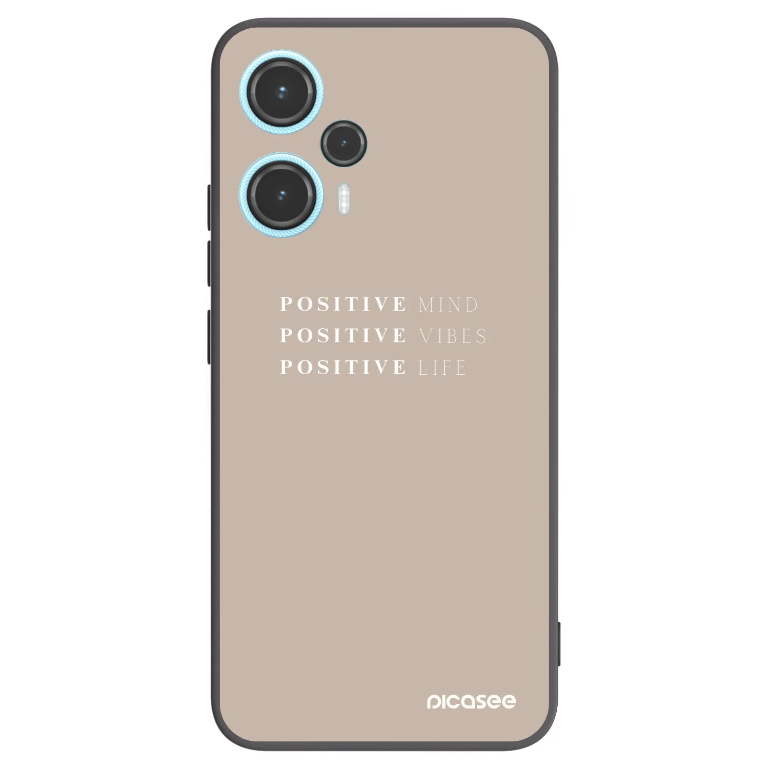 Picasee silikonowe czarne etui na Xiaomi Poco F5 - Positive Vibes