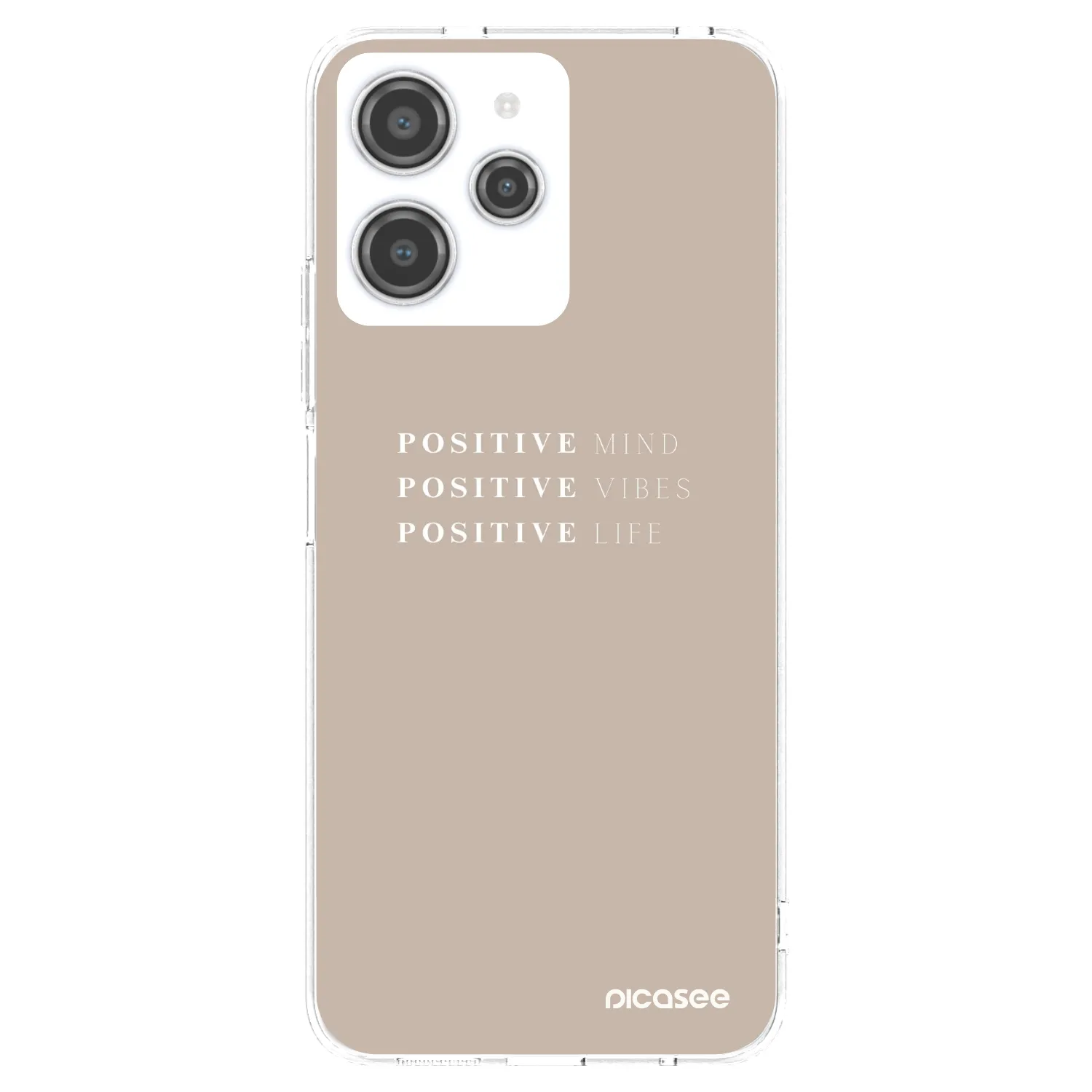 Picasee silikonowe przeźroczyste etui na Xiaomi Redmi 12 4G - Positive Vibes