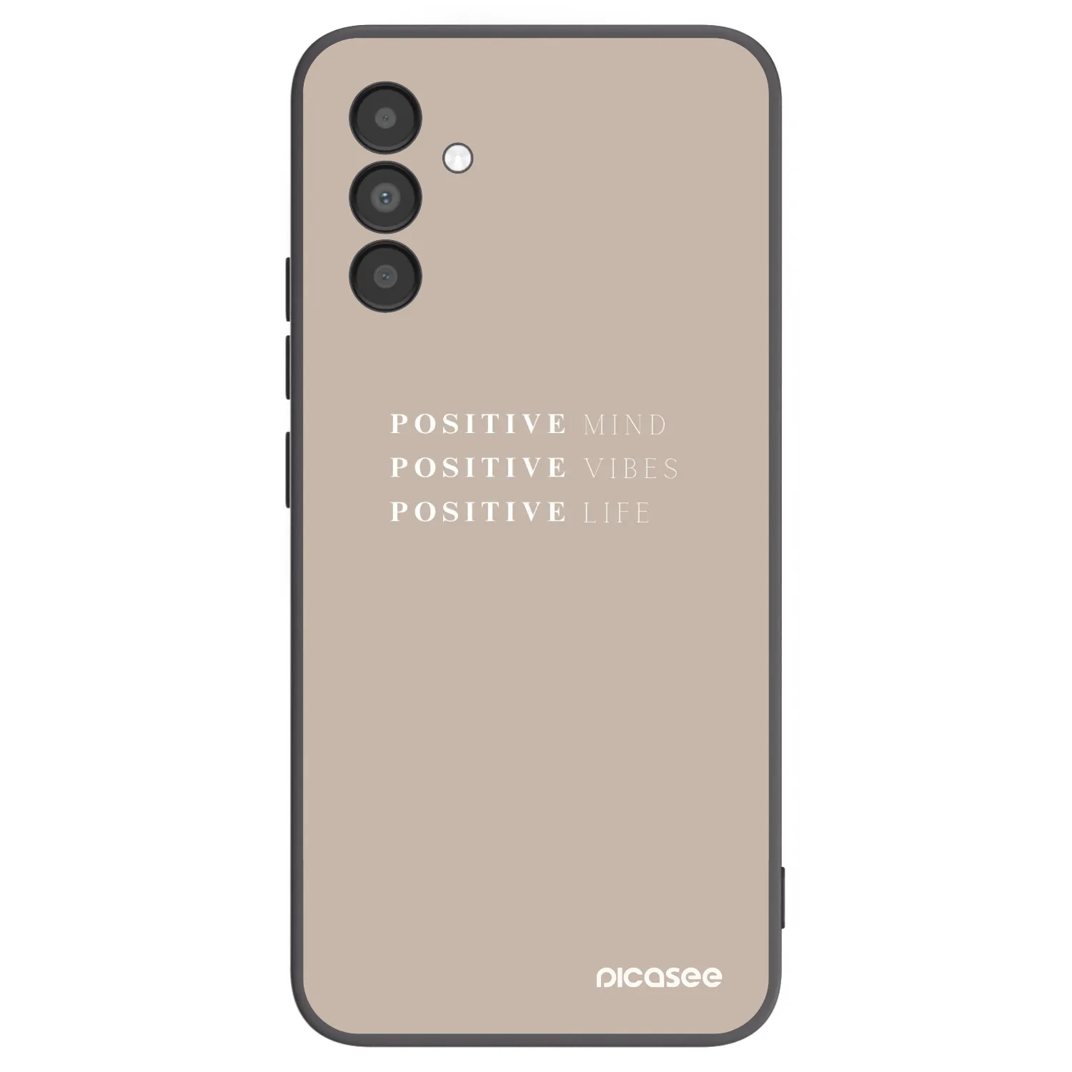 Picasee silikonowe czarne etui na Samsung Galaxy A04s A047F - Positive Vibes