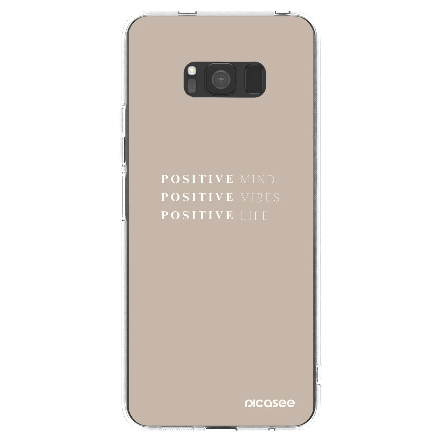 Picasee silikonowe przeźroczyste etui na Samsung Galaxy S8 G950F - Positive Vibes