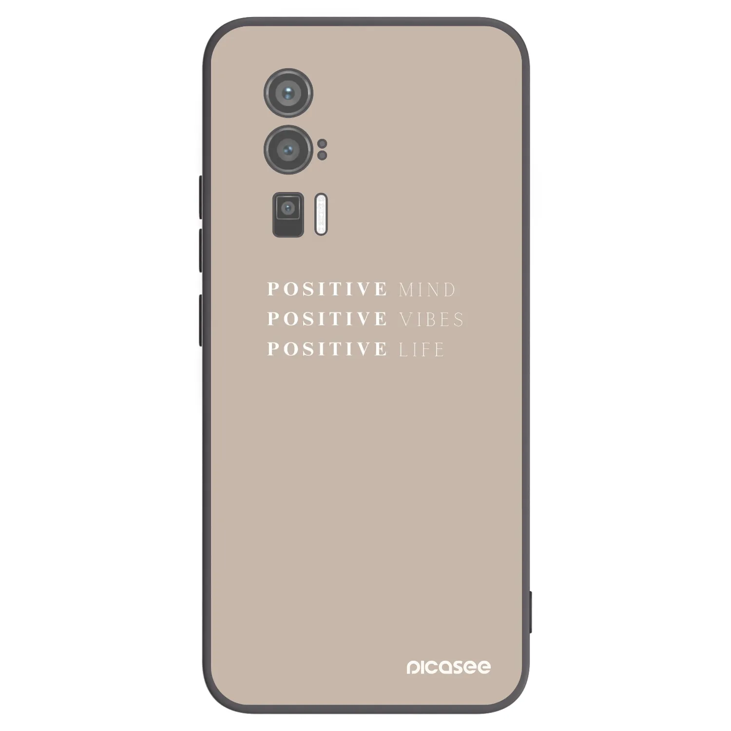 Picasee silikonowe czarne etui na Xiaomi Poco F5 Pro 5G - Positive Vibes
