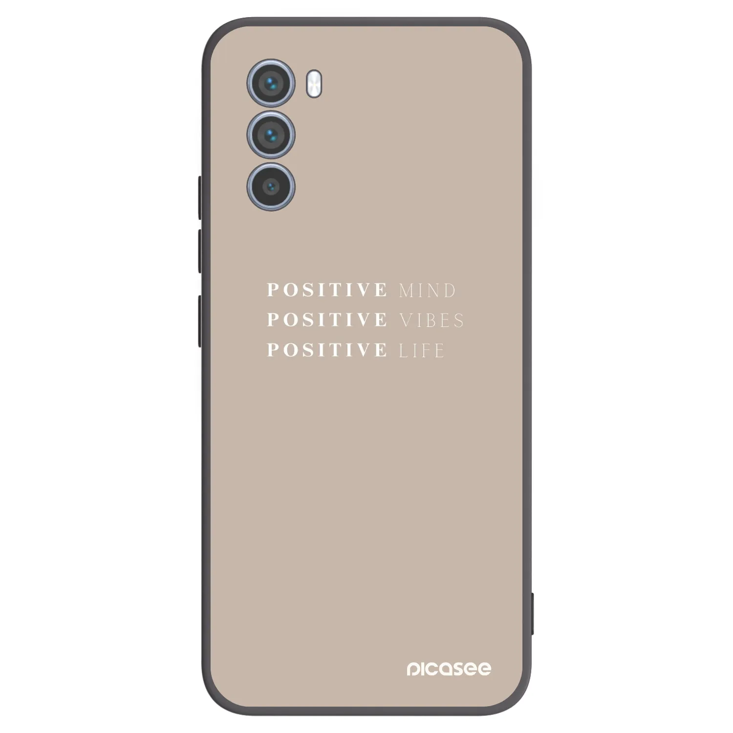 Picasee silikonowe czarne etui na Motorola Moto G62 - Positive Vibes