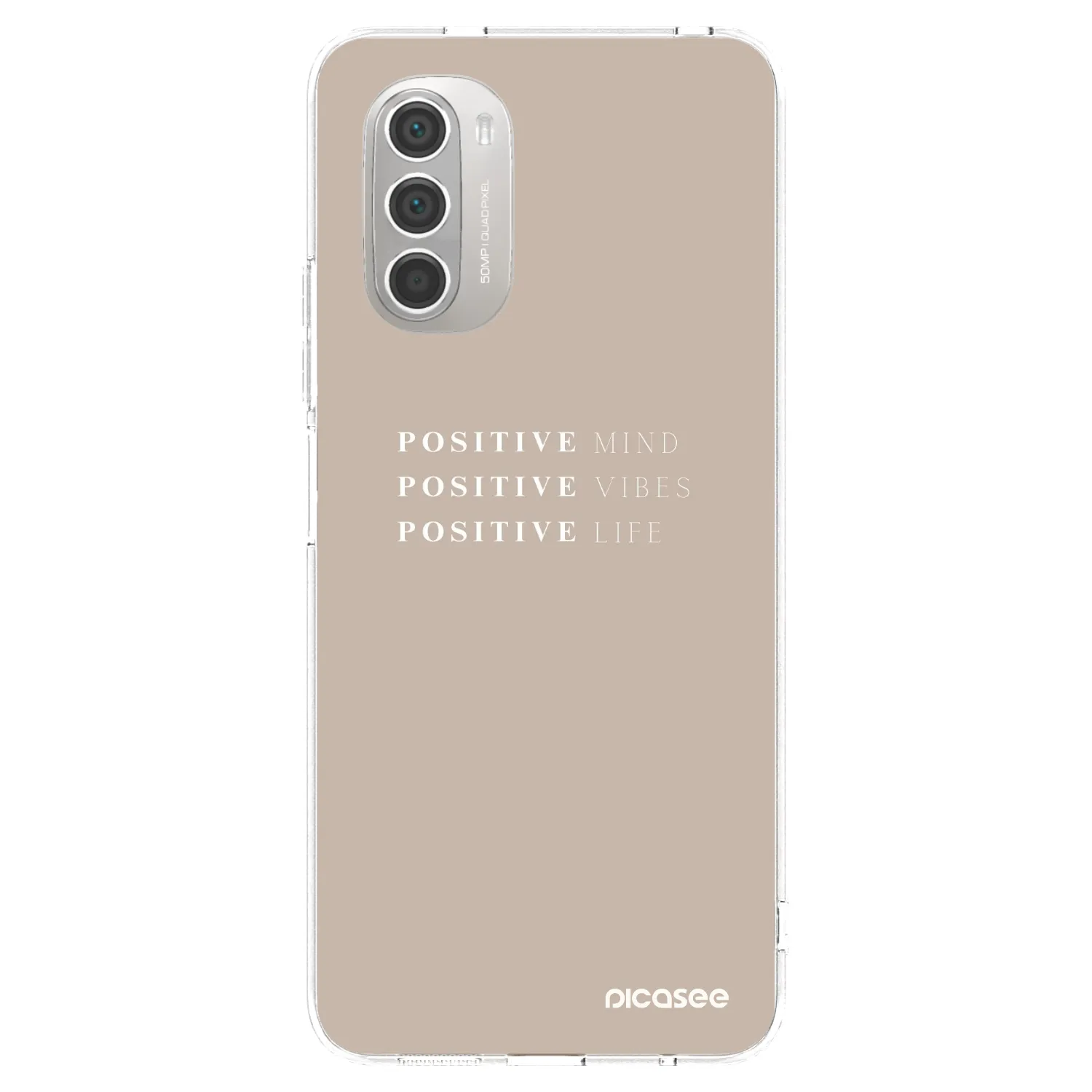 Picasee silikonowe przeźroczyste etui na Motorola Moto G51 - Positive Vibes