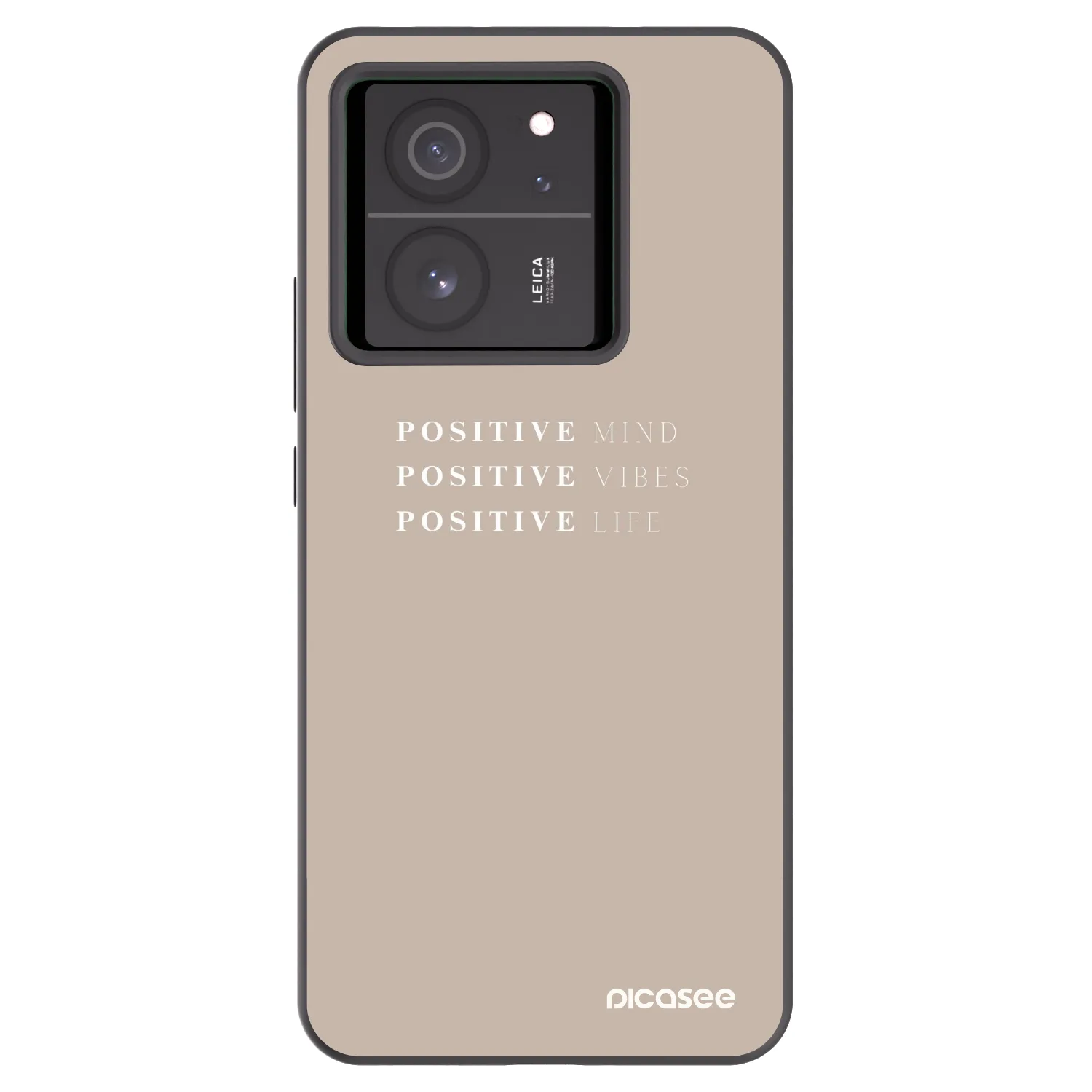 Picasee silikonowe czarne etui na Xiaomi 13T - Positive Vibes