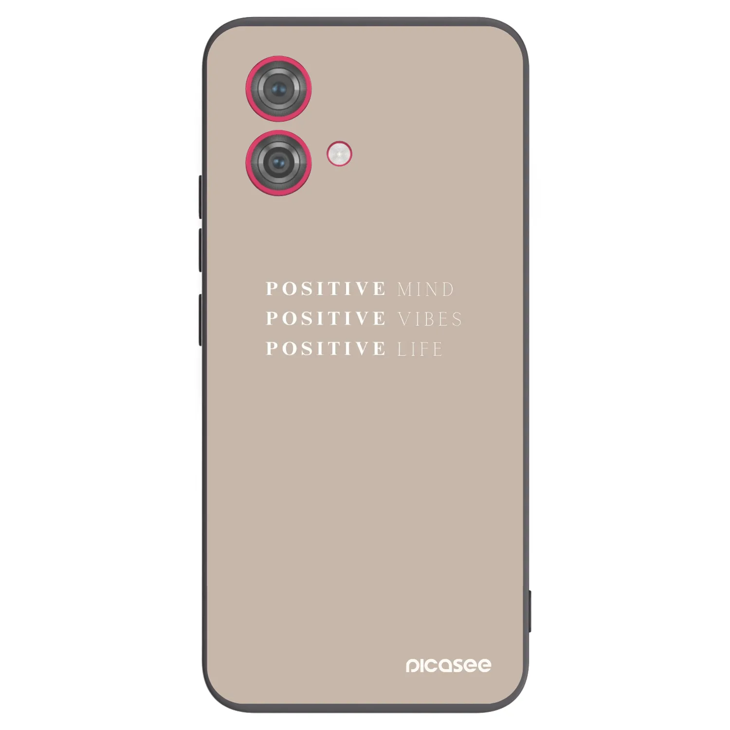 Picasee silikonowe czarne etui na Motorola Moto G84 5G - Positive Vibes