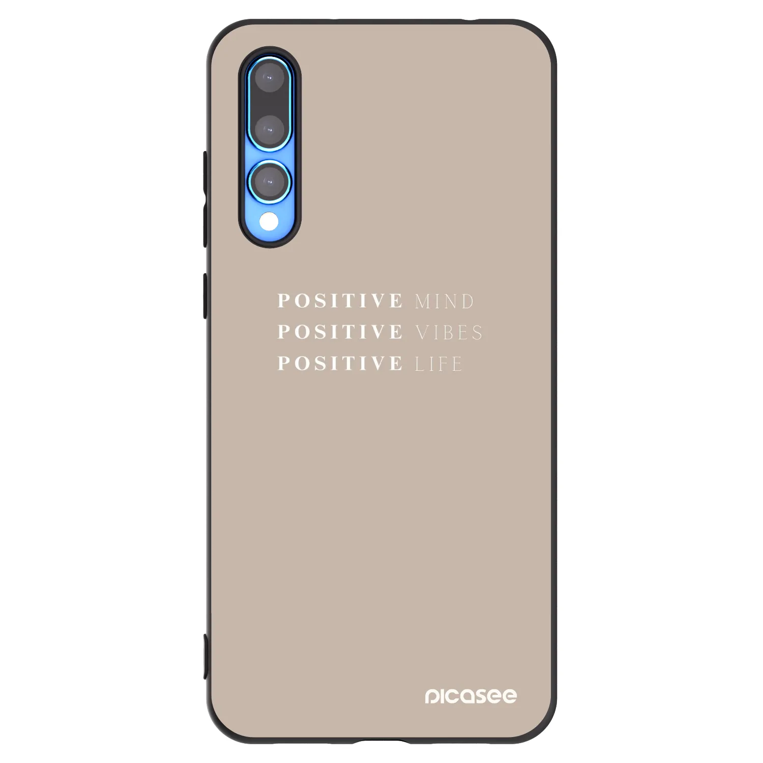 Picasee silikonowe czarne etui na Huawei P20 Pro - Positive Vibes