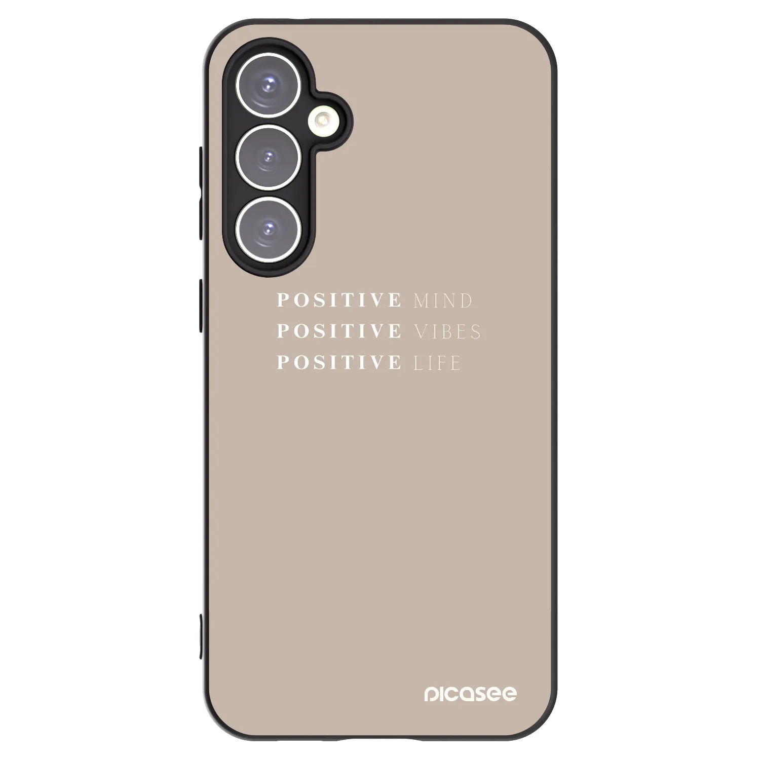 Picasee silikonowe czarne etui na Samsung Galaxy S23 FE S711B - Positive Vibes