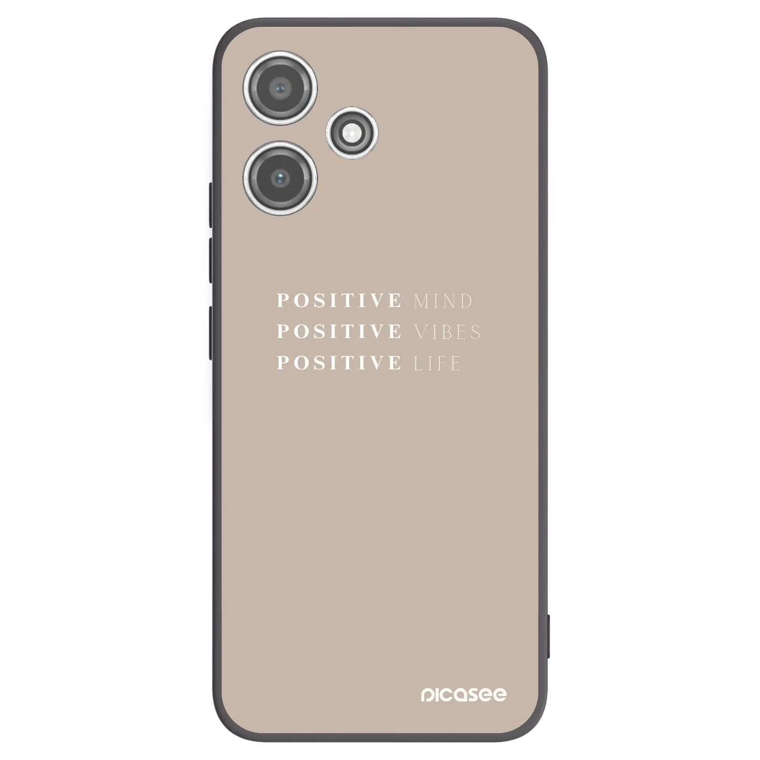 Picasee silikonowe czarne etui na Xiaomi Redmi 12 5G - Positive Vibes