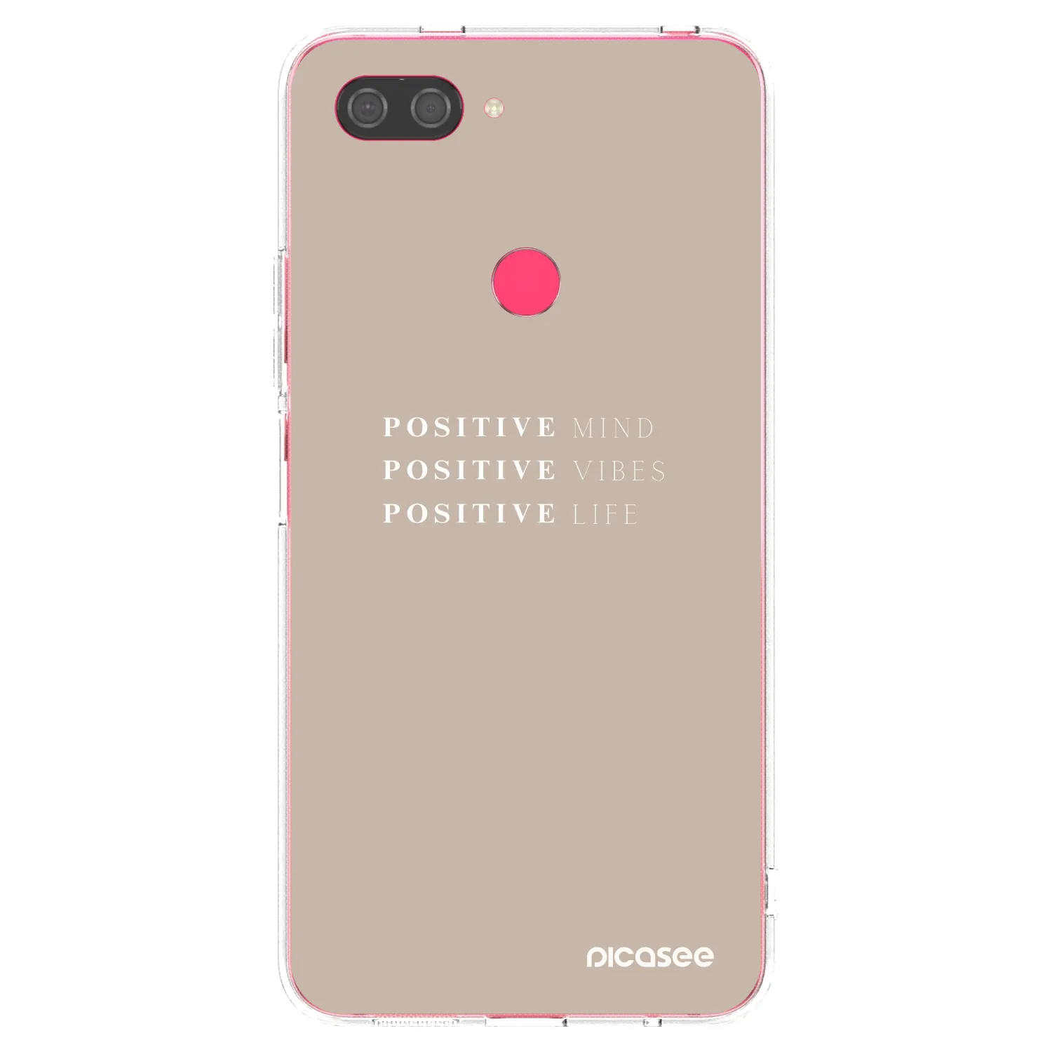 Picasee silikonowe przeźroczyste etui na Xiaomi Mi 8 Lite - Positive Vibes